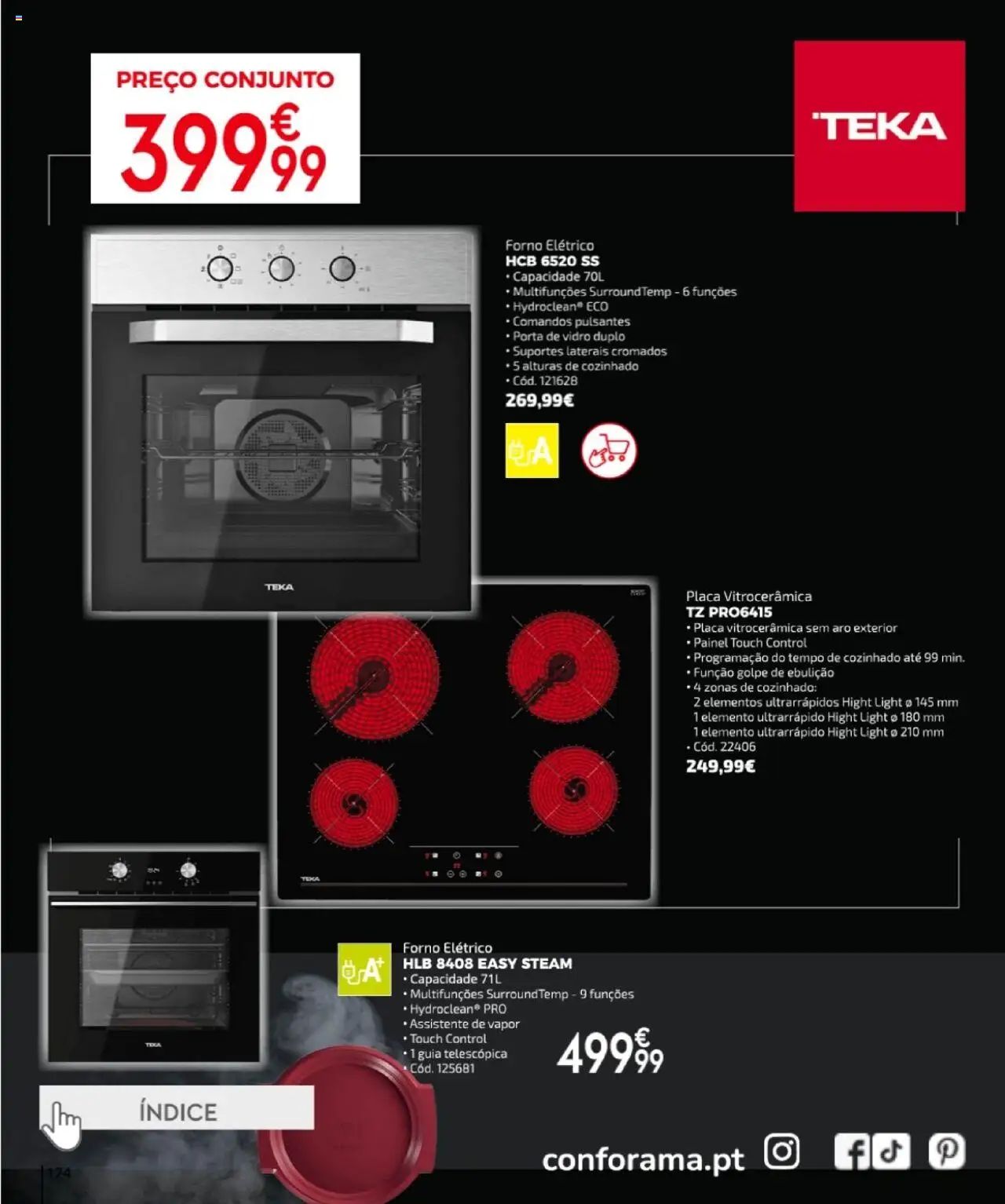 Conforama folheto │ válido de 27.03.2025 | Página: 124 | Produtos: Porta, Forno, Forno elétrico