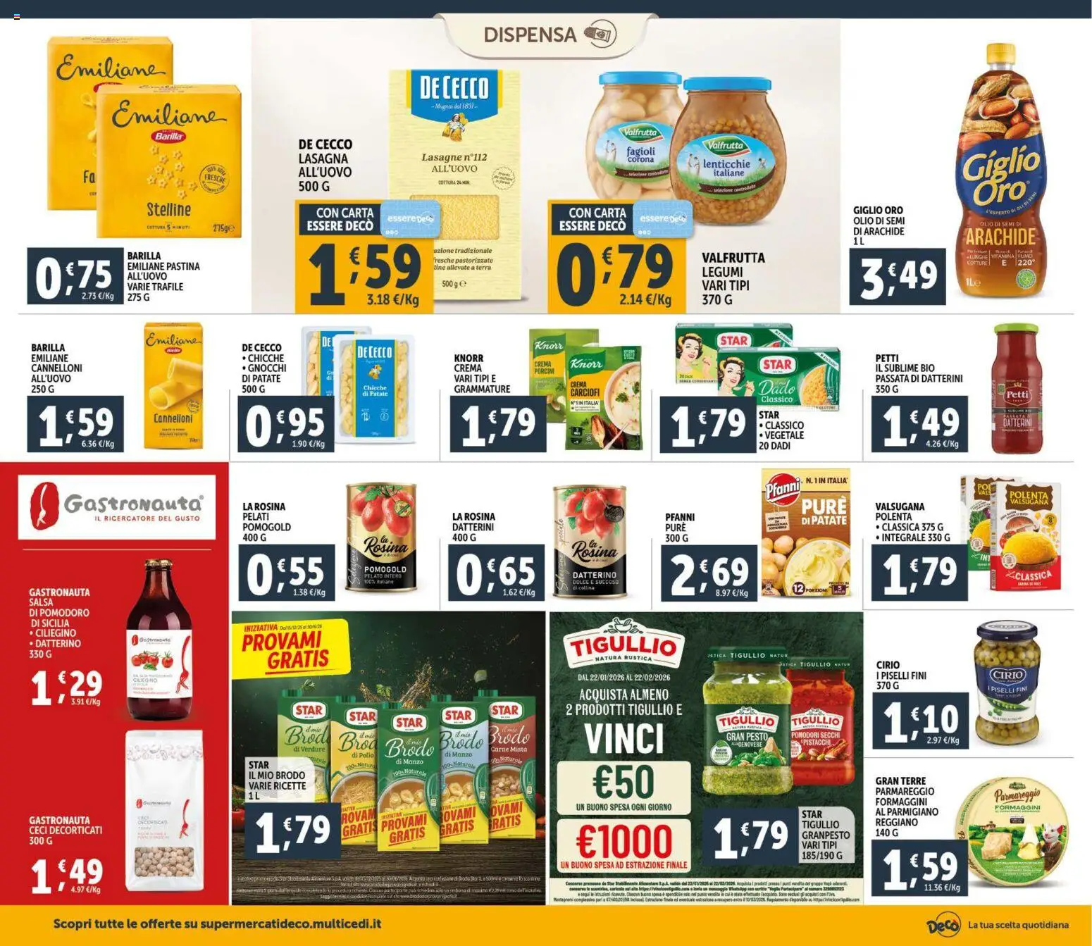 Volantino Decò del 30.01.2026 | Pagina: 14 | Prodotti: Crema, Ceci, Gnocchi, Pomodori secchi