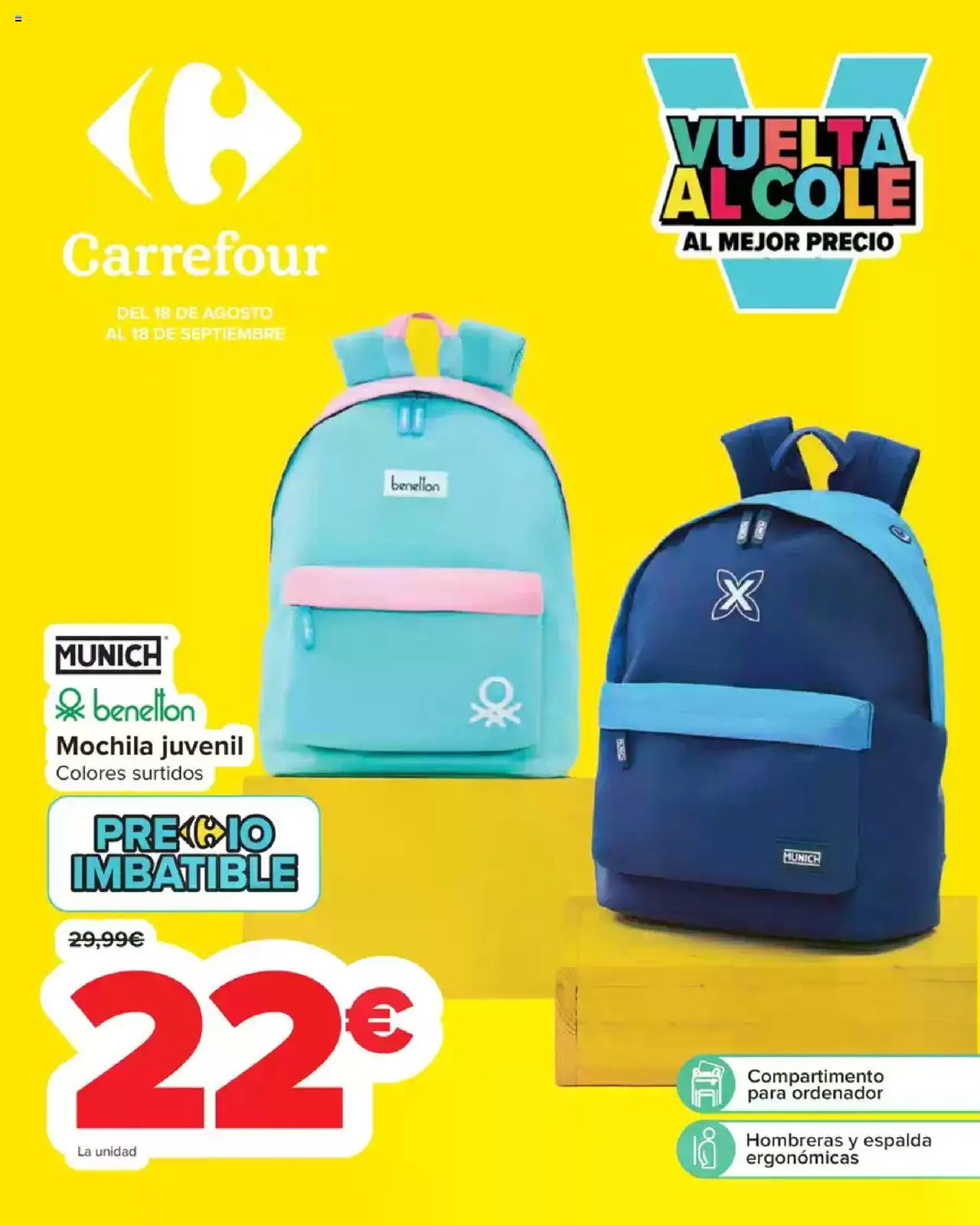 Carrefour Vuelta al Cole │ válido desde el 18.08.2025 | Página: 1 | Productos: Mochila, Ordenador