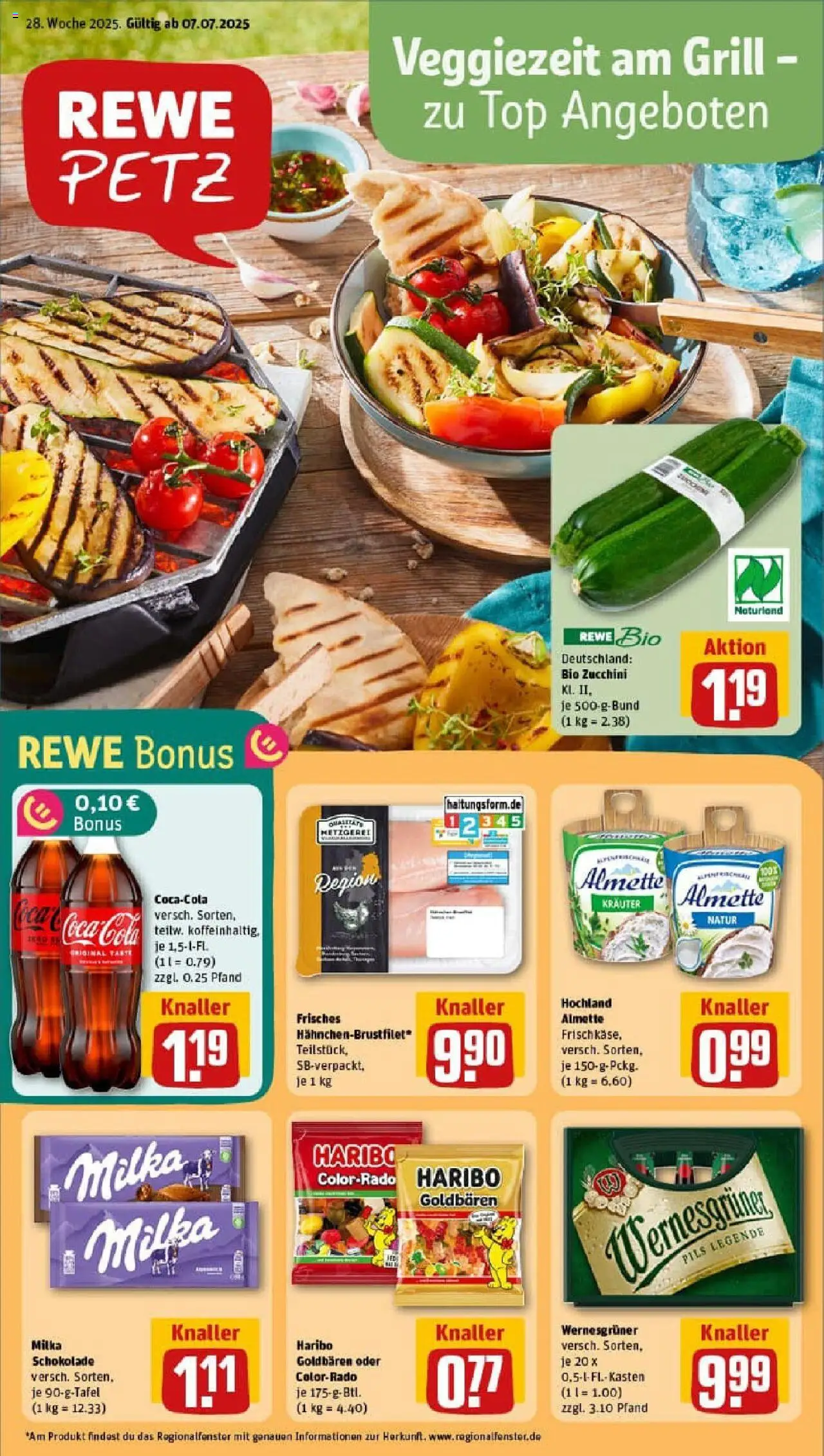 Rewe prospekt Pulsnitz	 - gültig ab dem 06.07.2025 | Seite: 1 | Produkte: Grill, Haribo, Milka schokolade, Milka
