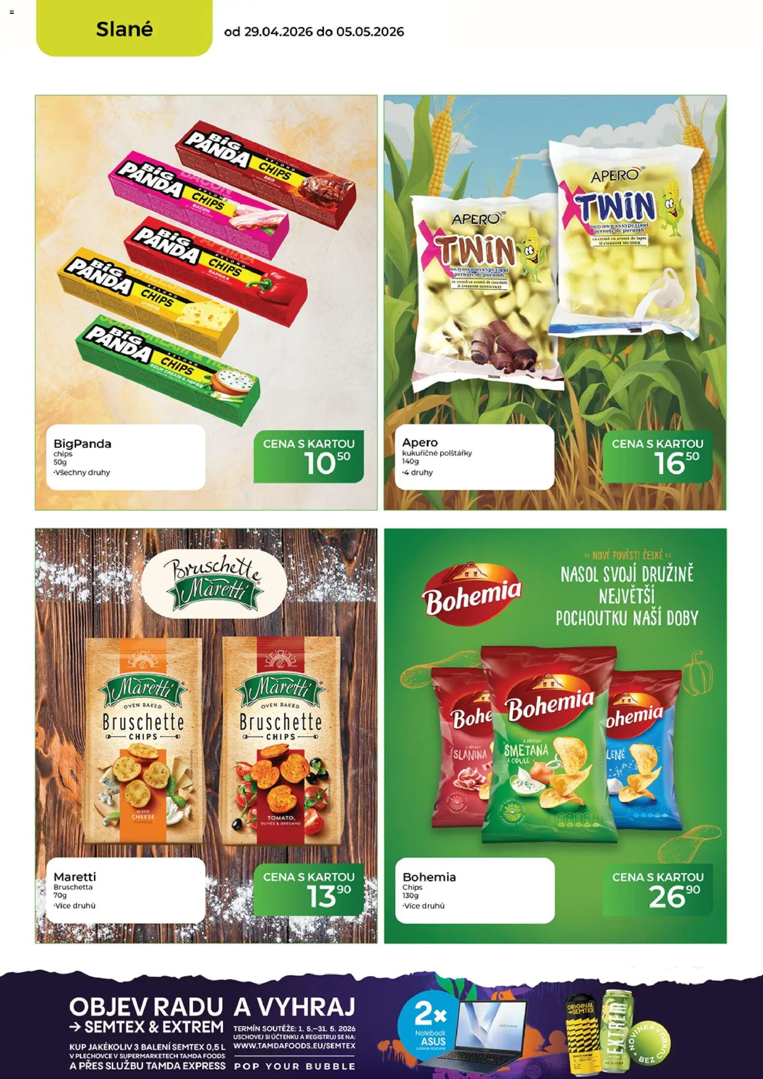 Tamda Foods leták od 29.04.2026 | Strana: 38 | Produkty: Polštářky, Notebook, Semtex, Slanina