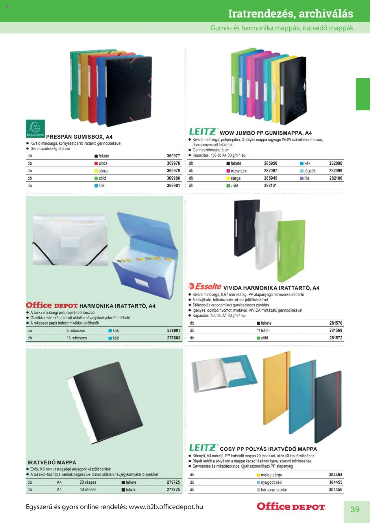 Office Depot akciós ujság - amely érvényes a következő dátumtól: 10.04.2025 | Oldal: 39 | Termékek: Táska