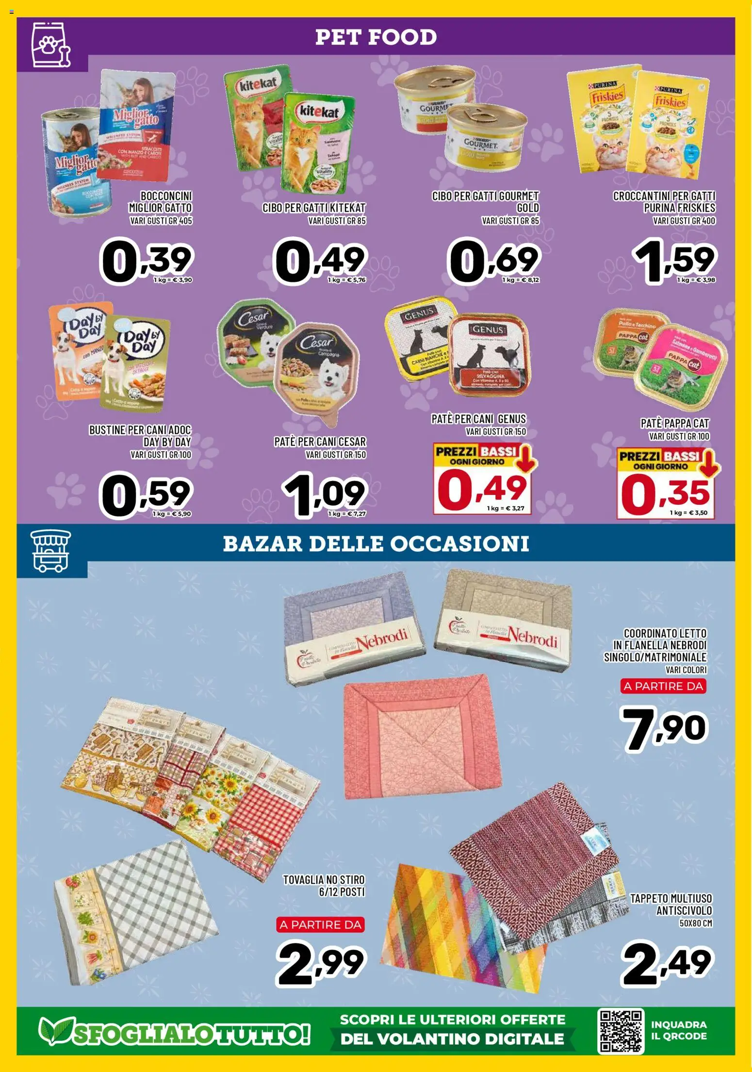 Volantino Il Centesimo del 13.01.2026 | Pagina: 14 | Prodotti: Pollo, Letto, Tovaglia, Tappeto