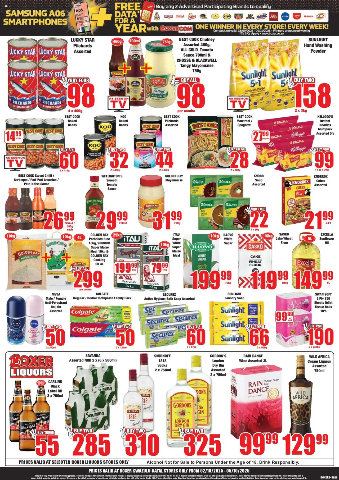 New Boxer catalogue – valid from 02.10.2025 | Page: 3 | Products: TV, Beef, Vodka, Antiperspirant
