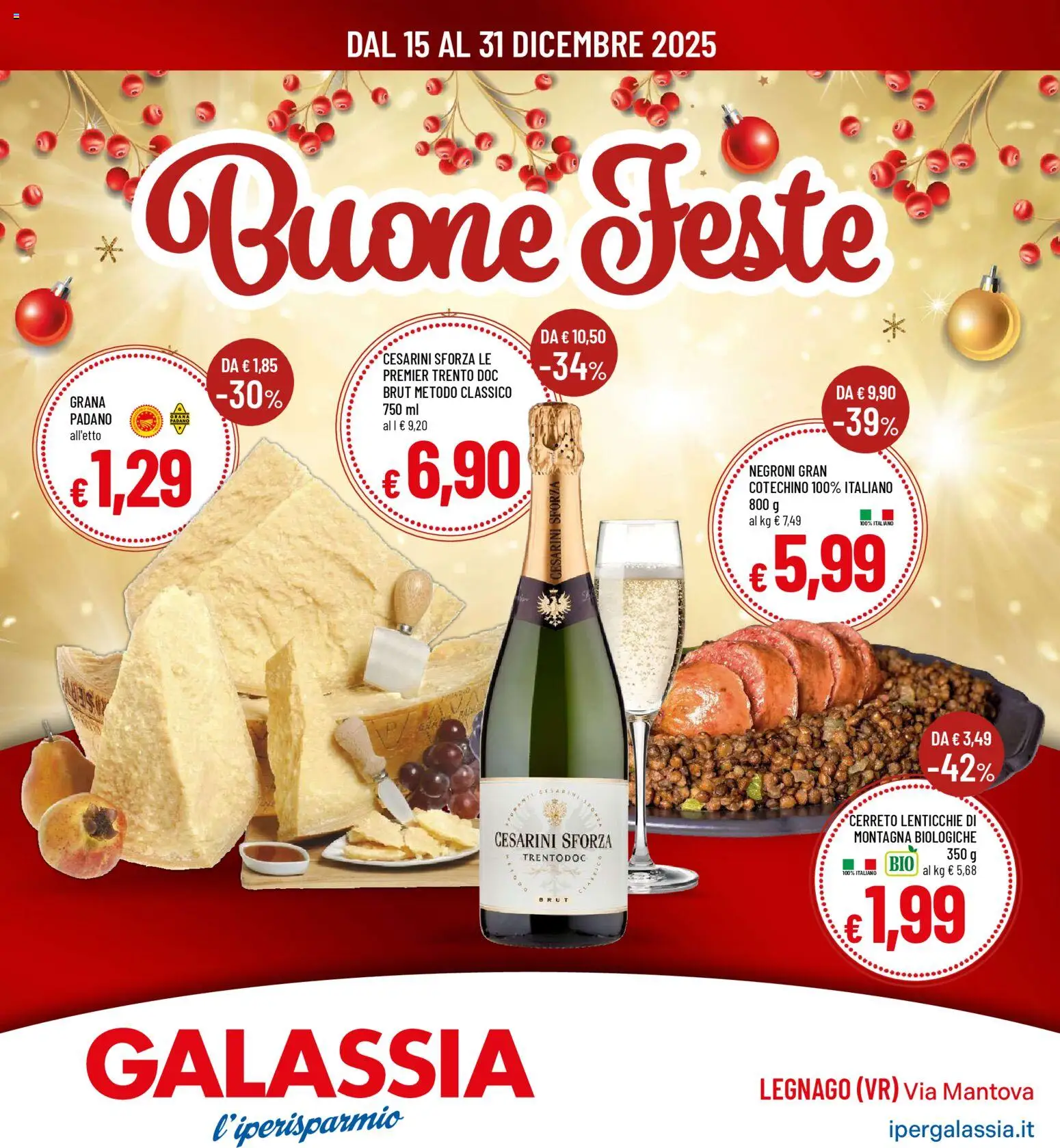 Volantino Galassia del 15.12.2025 | Pagina: 1 | Prodotti: Lenticchie, Cotechino
