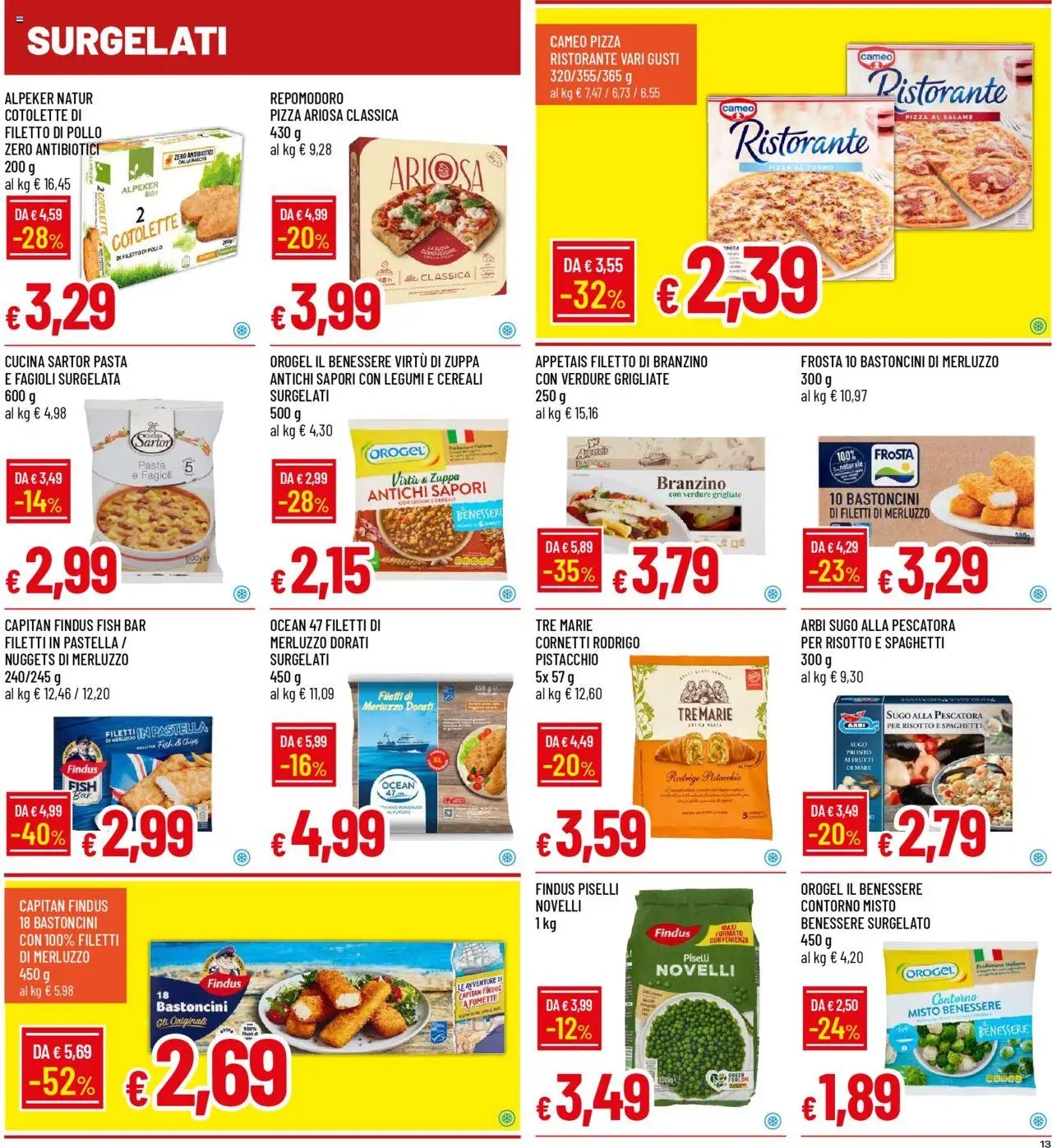 Volantino Famila del 22.09.2025 | Pagina: 13 | Prodotti: Cereali, Fagioli, Verdure, Pasta