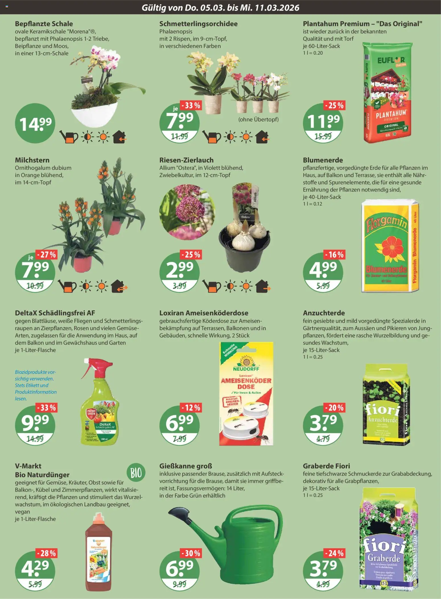 V-Markt - Schwaben / Oberbayern – gültig ab 05.03.2026 | Seite: 15 | Produkte: Blumenerde, Gemüse, Obst