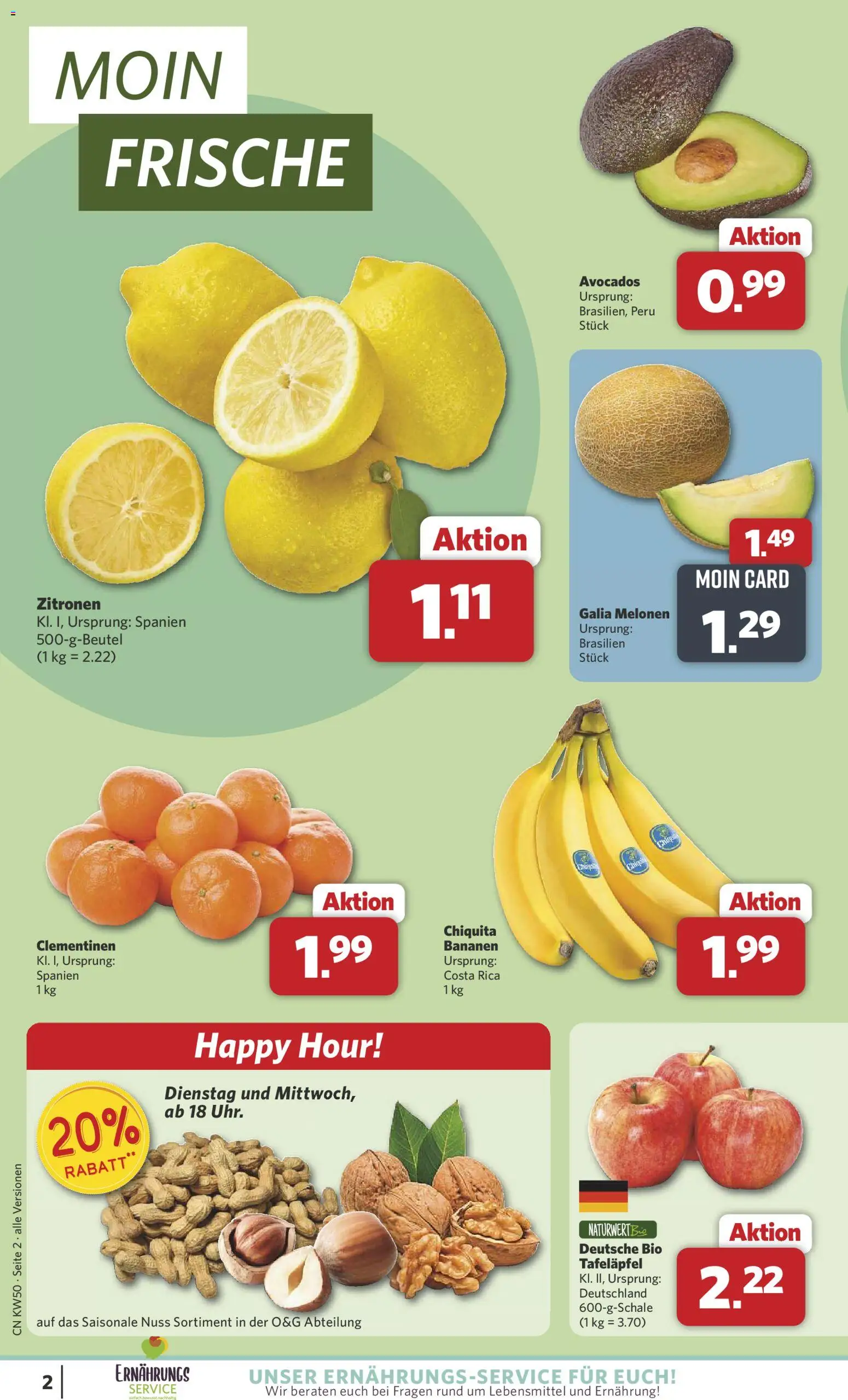 Combi Prospekt 	 – gültig ab 08.12.2025 | Seite: 2 | Produkte: Bananen, Zitronen