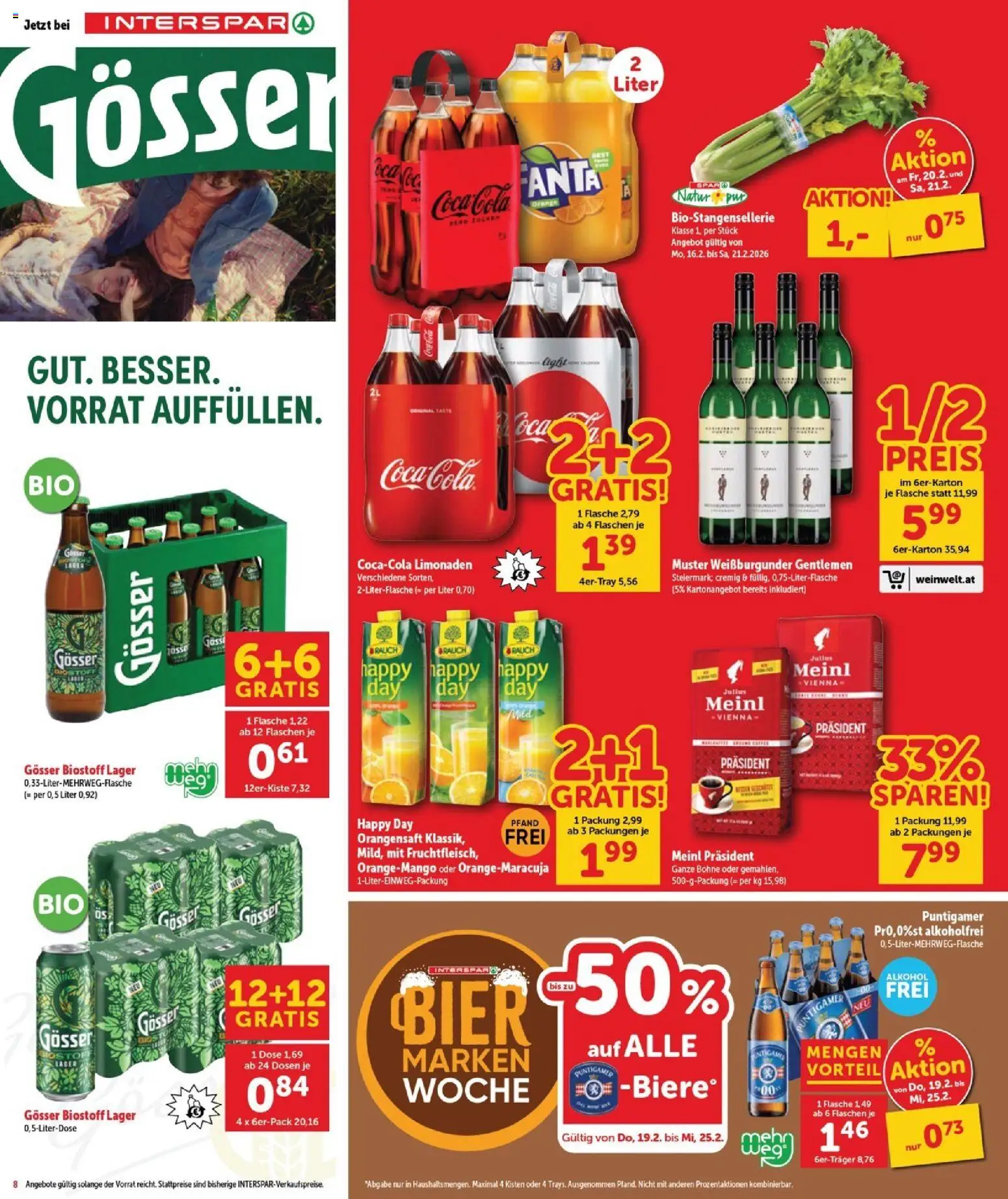 Interspar Flugblatt - Burgenland Sued gültig ab 19.02.2026 | Seite: 9 | Produkte: Bier
