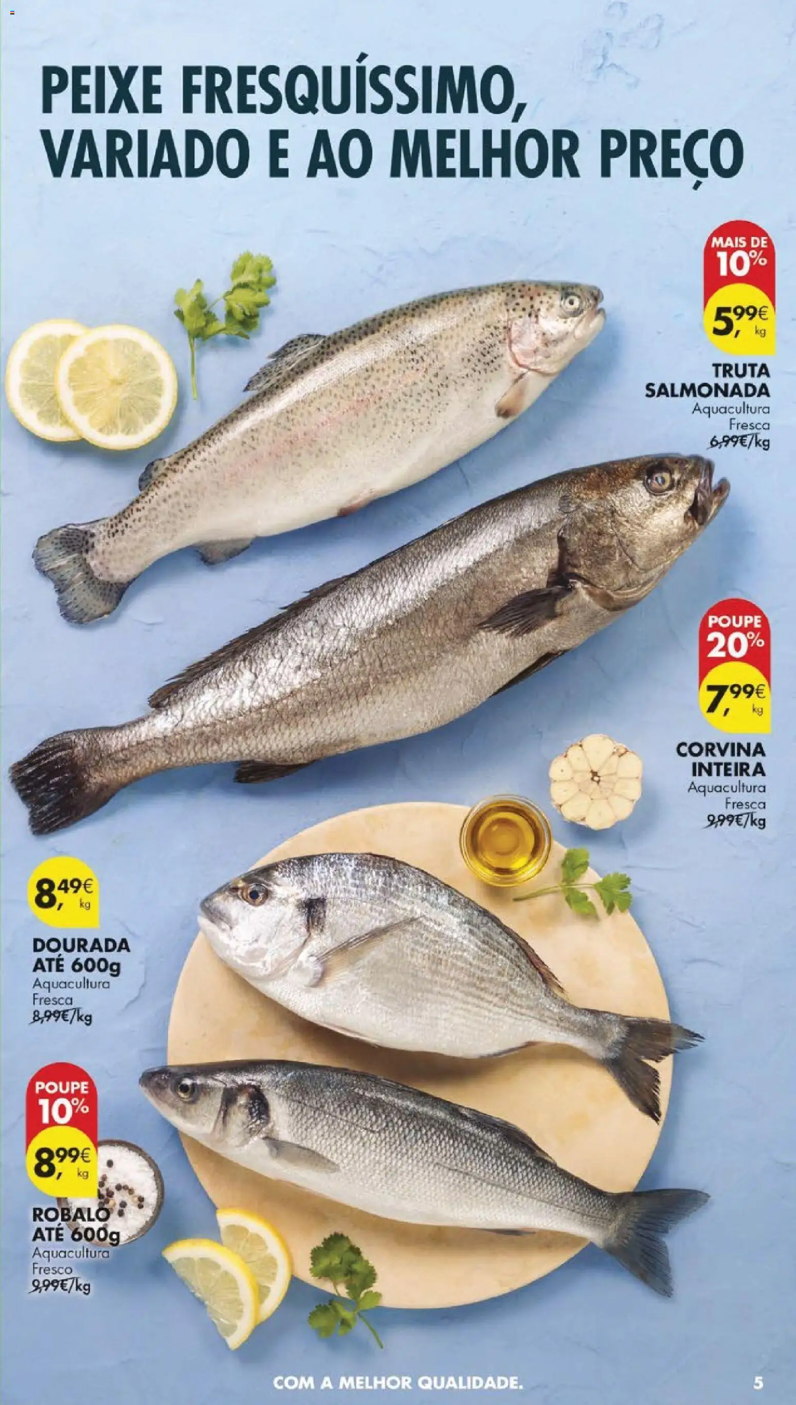 Pingo Doce folheto │ válido de 14.04.2026 | Página: 5 | Produtos: Dourada, Peixe, Truta