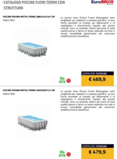 Anteprima del volantino Eurobrico Piscine Fuori Terra con Struttura catalogo valido a partire dal 23.07.2025 | Pagina: 12