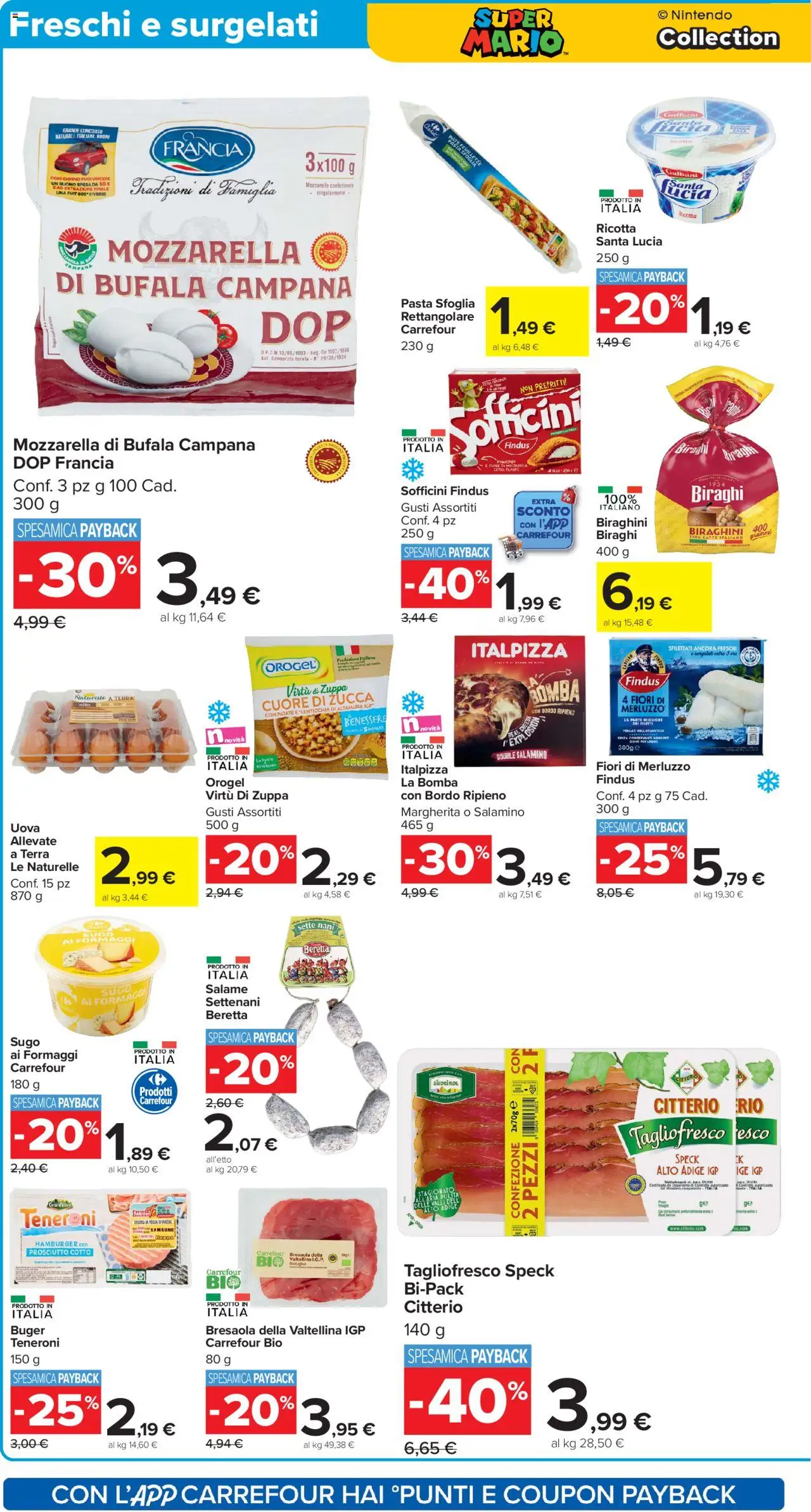Volantino Carrefour del 10.10.2025 | Pagina: 12 | Prodotti: Prosciutto Cotto, Ricotta, Sugo, Hamburger