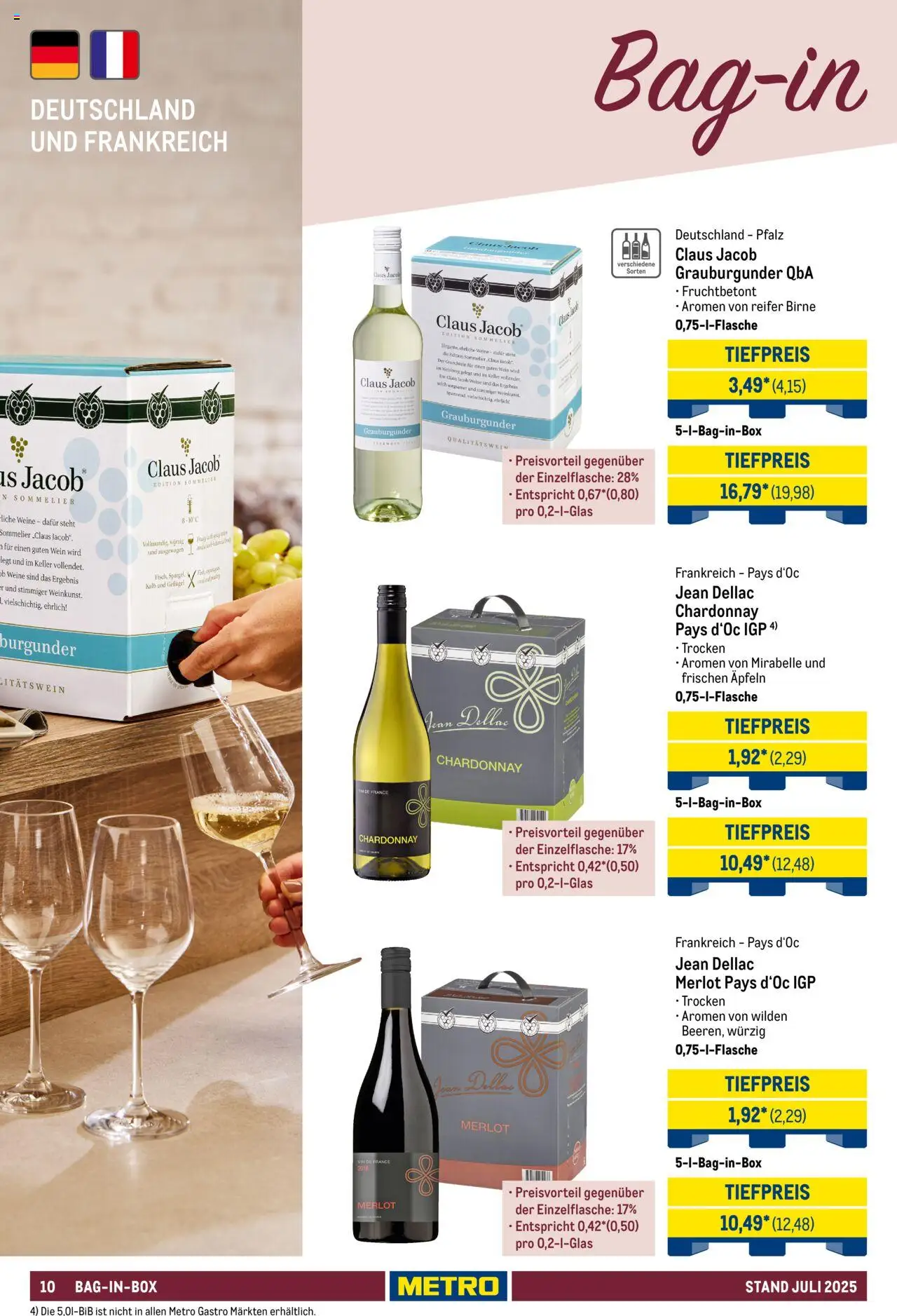Metro - Hauswein Katalog - gültig ab dem 01.07.2025 | Seite: 10 | Produkte: Merlot, Birne, Wein