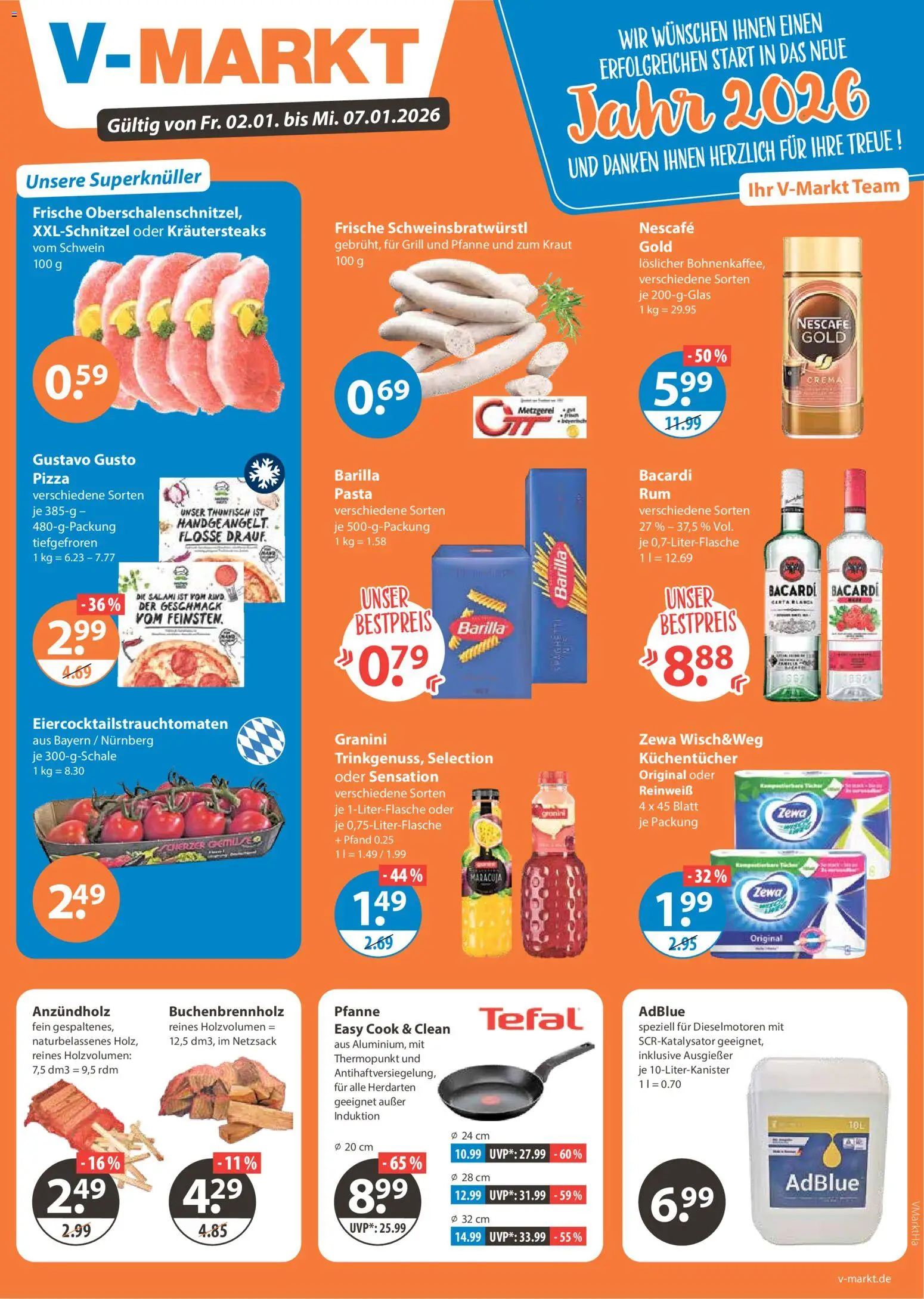 V-Markt - Hallertau / Oberpfalz – gültig ab 29.12.2025 | Seite: 1 | Produkte: Barilla, Kraut, Granini, Pizza