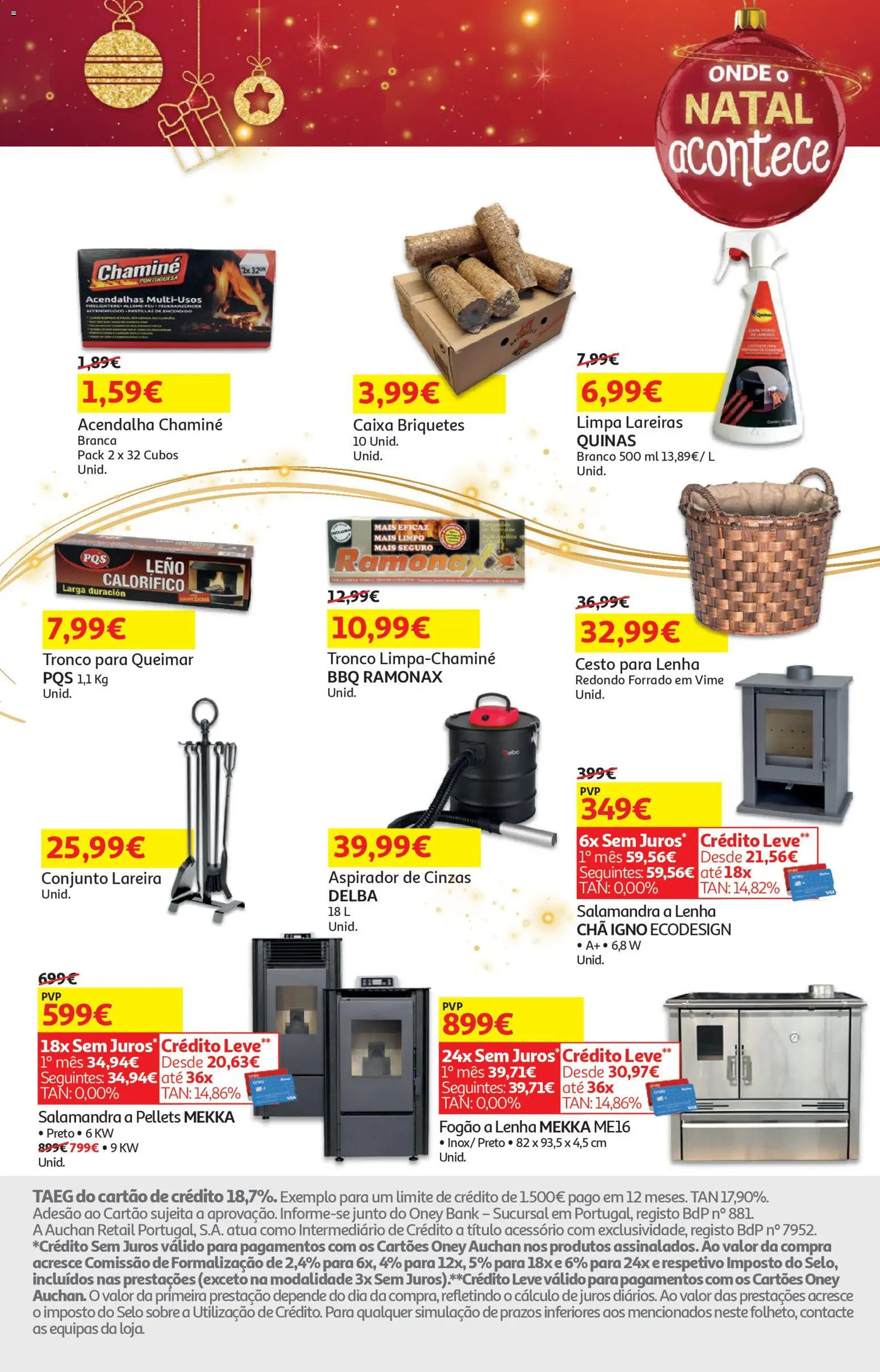 Auchan - Presentes │ válido de 01.11.2025 | Página: 23 | Produtos: Fogão, Aspirador, Aspirador de cinzas, Chá