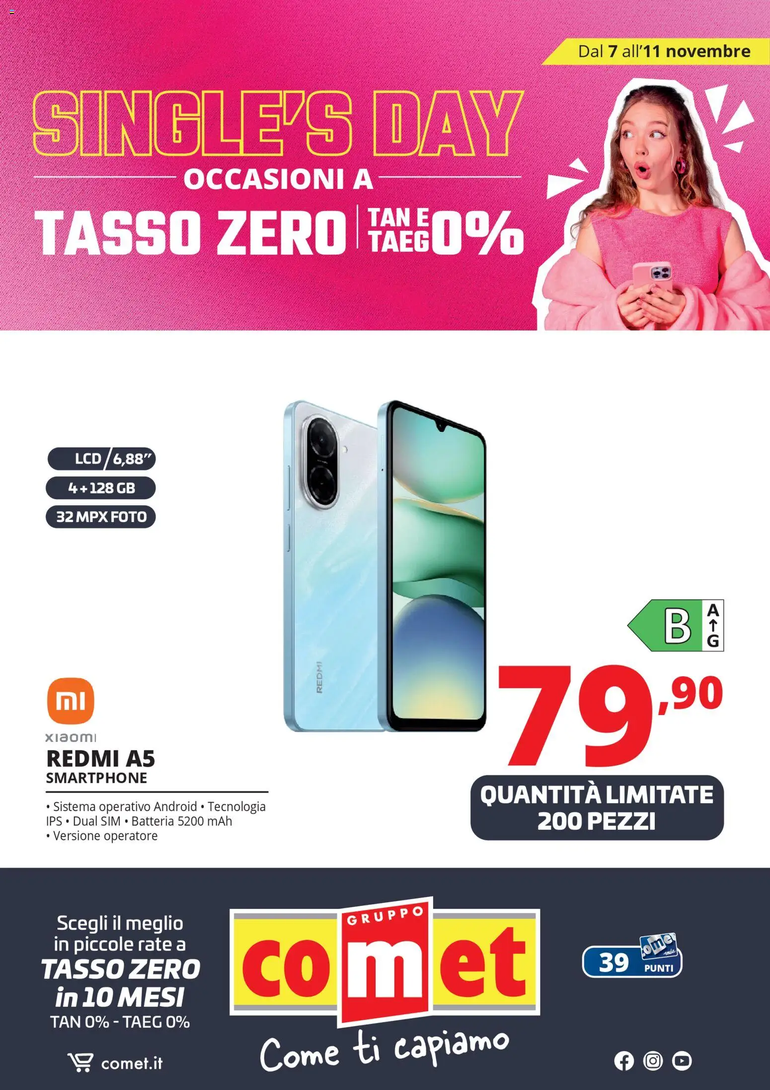 Volantino Comet del 07.11.2025 | Pagina: 8 | Prodotti: Xiaomi, Smartphone, Batteria