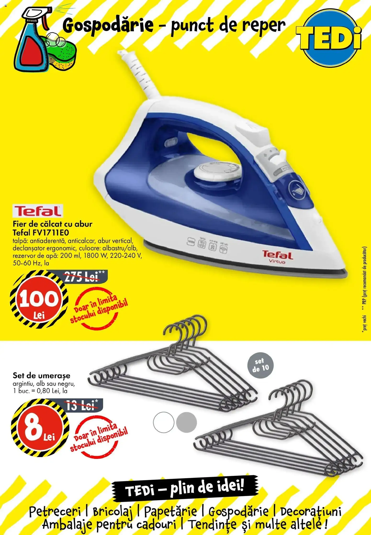 Noul catalog TEDi – valabil de la 29.01.2026 | Pagină: 9 | Produse: Fier de călcat, Apă