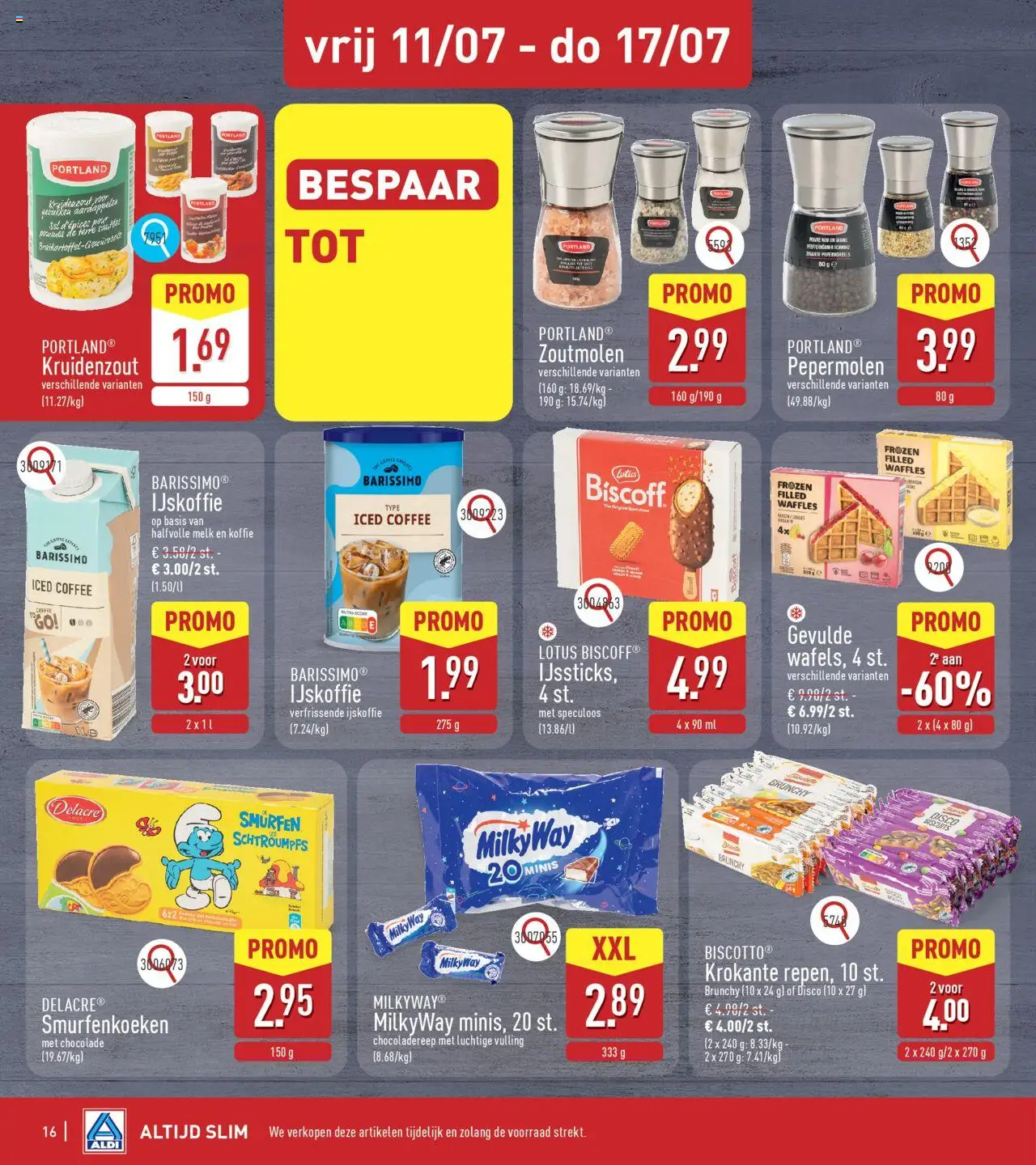  | Pagina: 16 | Producten: Chocoladereep, Ijskoffie, Melk, Koffie