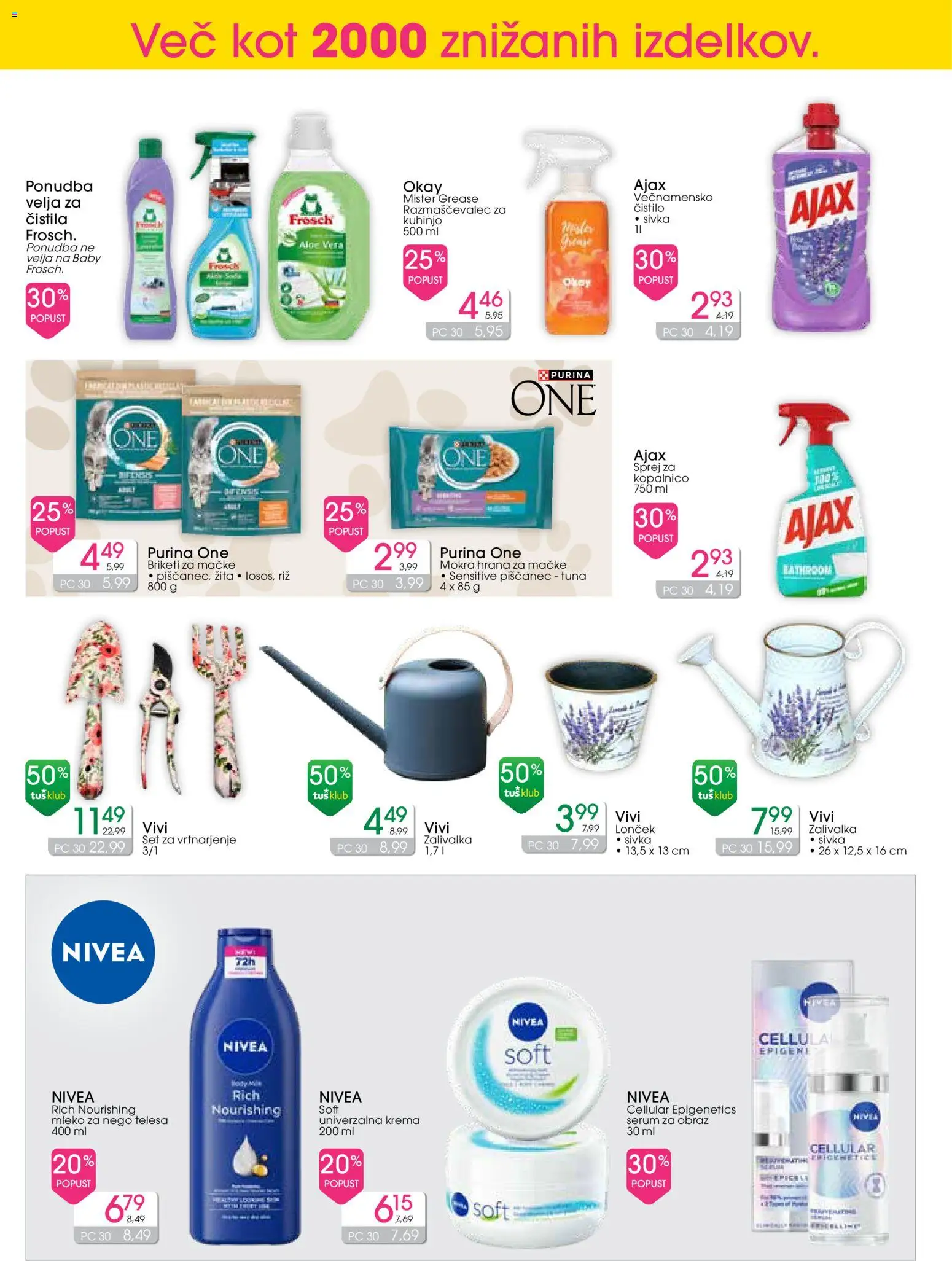 Novi Tuš drogerija katalog ponudbe – veljaven od 15.04.2026 | Stran: 12 | Izdelki: Hrana za mačke, Krema, Mleko, Riz