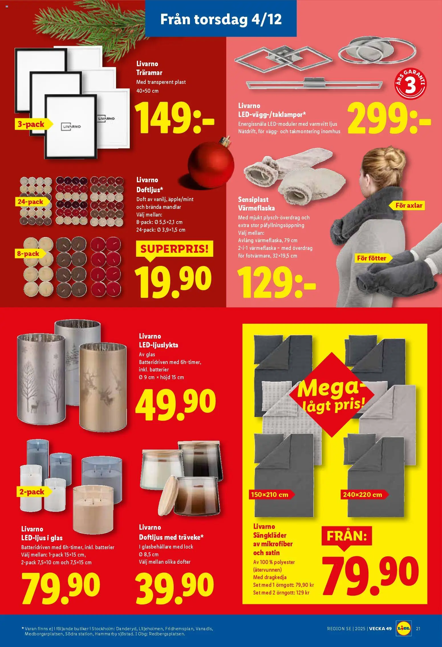 Lidl reklamblad aktuell från 01.12.2025 | Sida: 26 | Produkter: Batterier, Doft, Örngott, Ljus