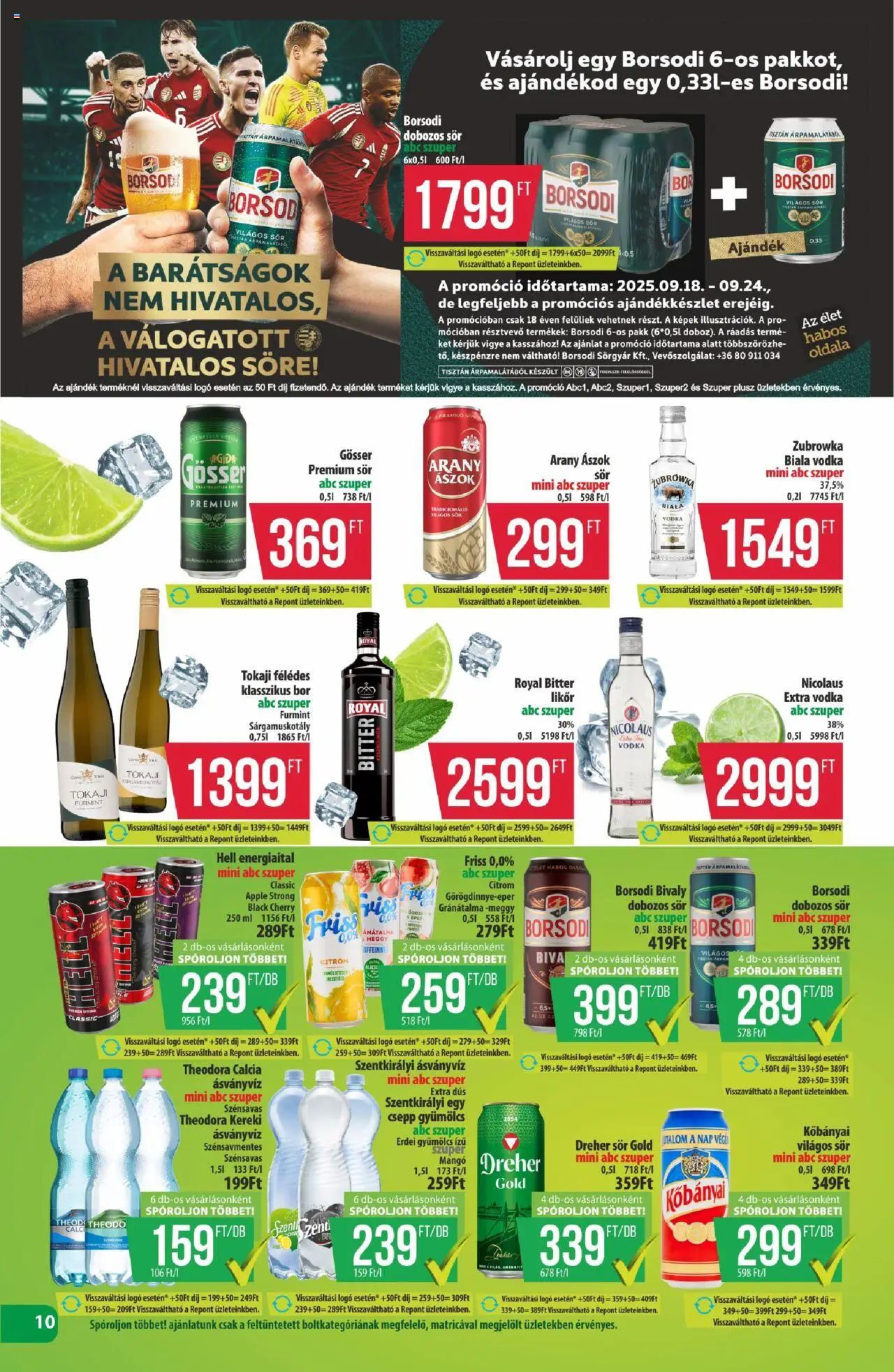 COOP akciós ujság - amely érvényes a következő dátumtól: 18.09.2025 | Oldal: 10 | Termékek: Gyümölcs, Meggy, Sör, Só