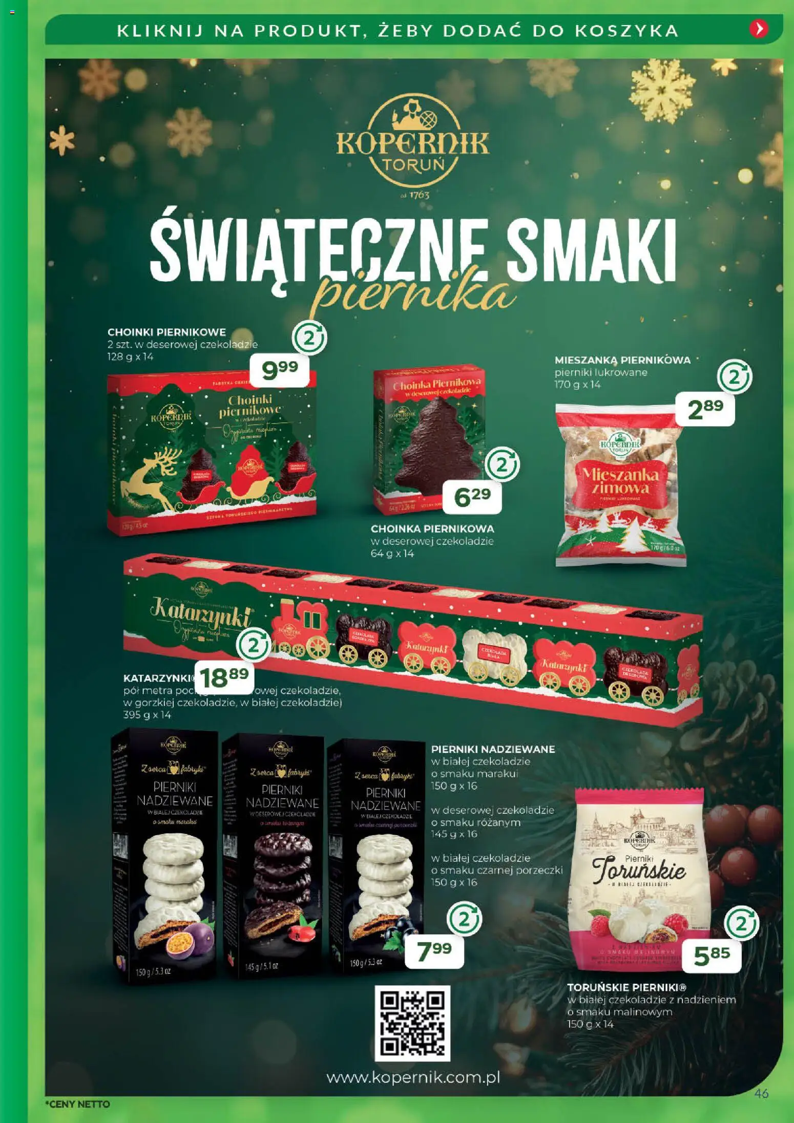 Eurocash Gazetka - Promocje na okrągło od 03.11.2025 | Strona: 46 | Produkty: Pierniki, Choinka, Czekolada