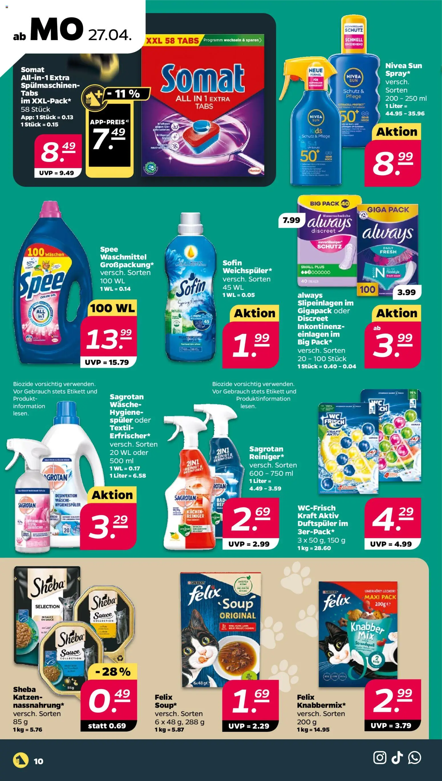 Netto Prospekt 	 – gültig ab 27.04.2026 | Seite: 12 | Produkte: Sheba, Spee, Waschmittel, Kuchen