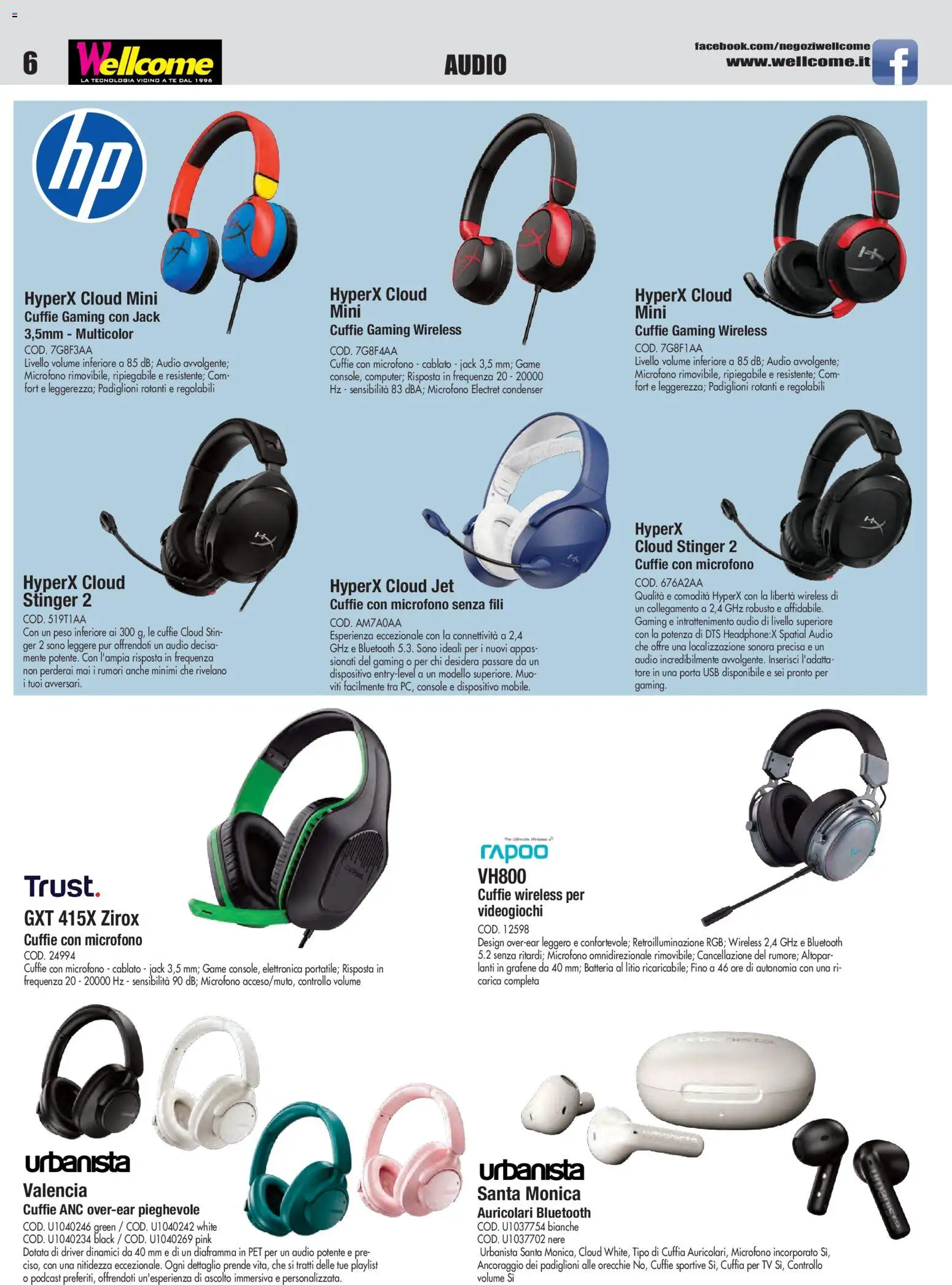 Volantino Wellcome del 23.12.2025 | Pagina: 6 | Prodotti: Auricolari, Tè, Cuffie, Microfono
