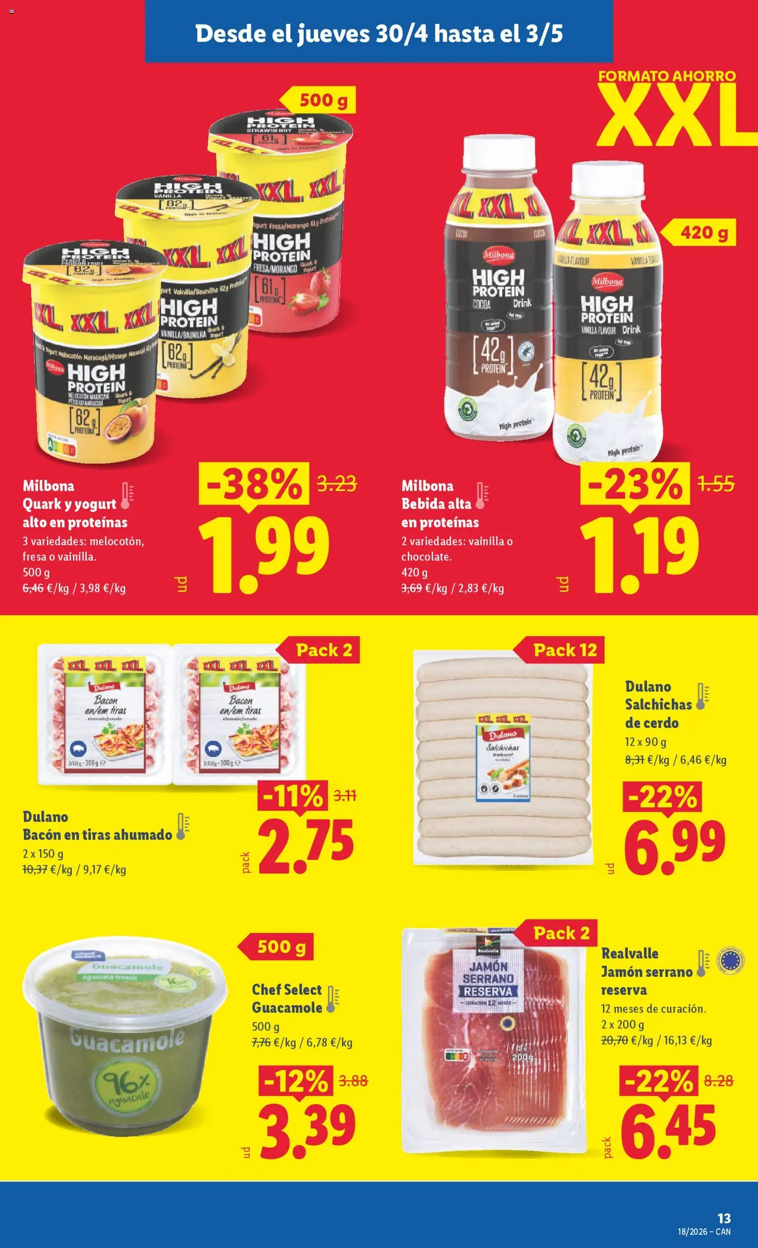 Lidl folleto │ válido desde el 27.04.2026 | Página: 33 | Productos: Jamón serrano, Jamón, Cerdo, Guacamole
