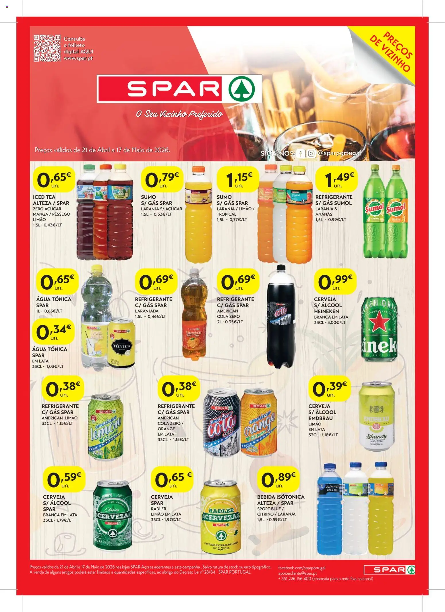 Spar - folheto │ válido de 21.04.2026 | Página: 2 | Produtos: Agua, Refrigerante, Cerveja, Bebida