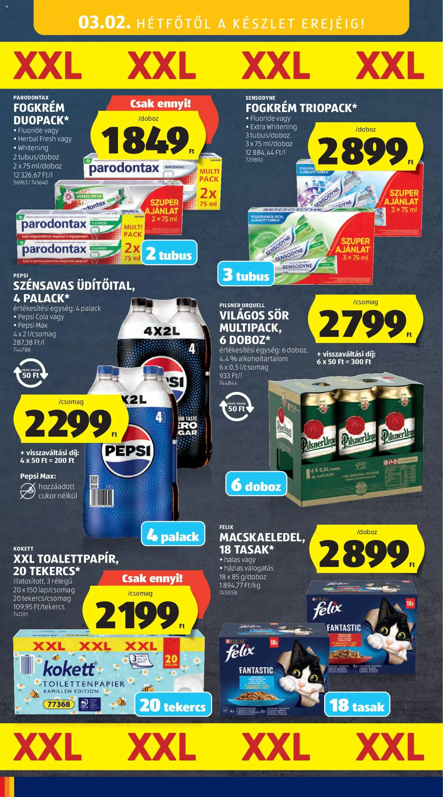 Aldi akciós ujság - amely érvényes a következő dátumtól: 26.02.2026 | Oldal: 44 | Termékek: Pilsner urquell, Doboz, Sör, Fogkrém
