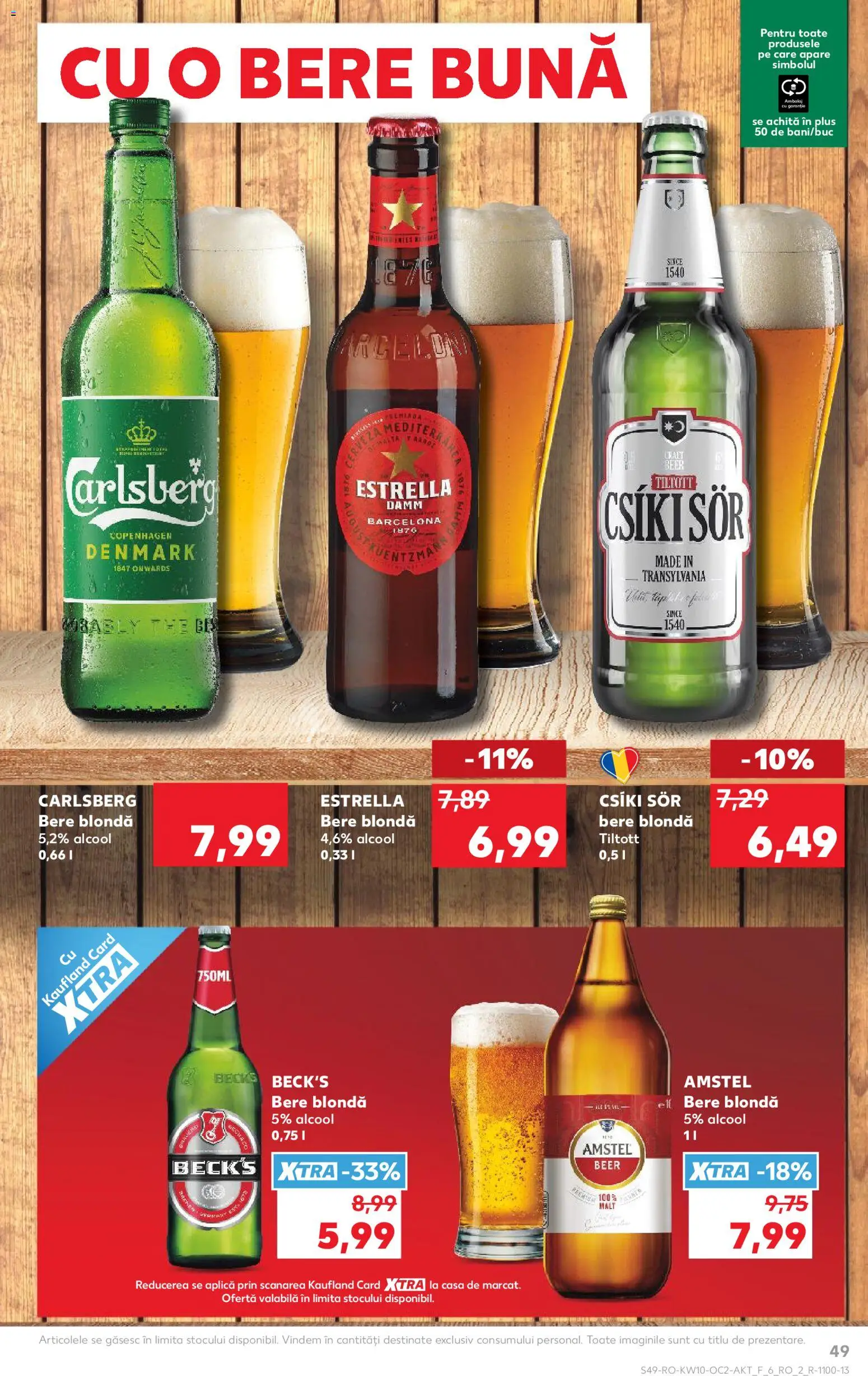 Noul catalog Kaufland – valabil de la 04.03.2026 | Pagină: 49 | Produse: Bere
