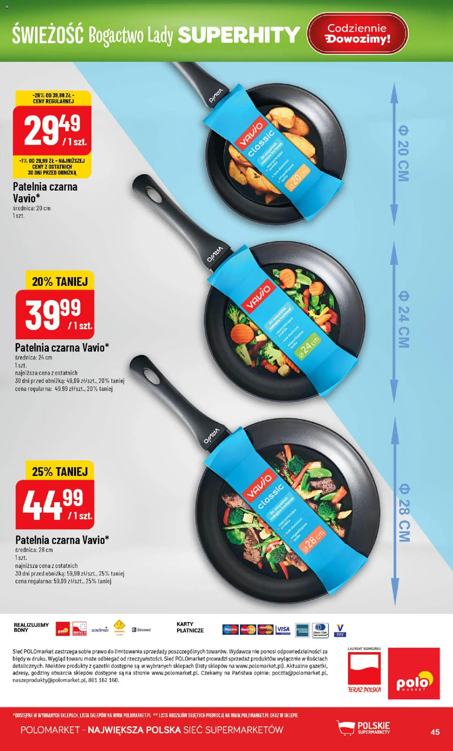 POLOmarket Gazetka od 25.02.2026 | Strona: 45 | Produkty: Patelnia