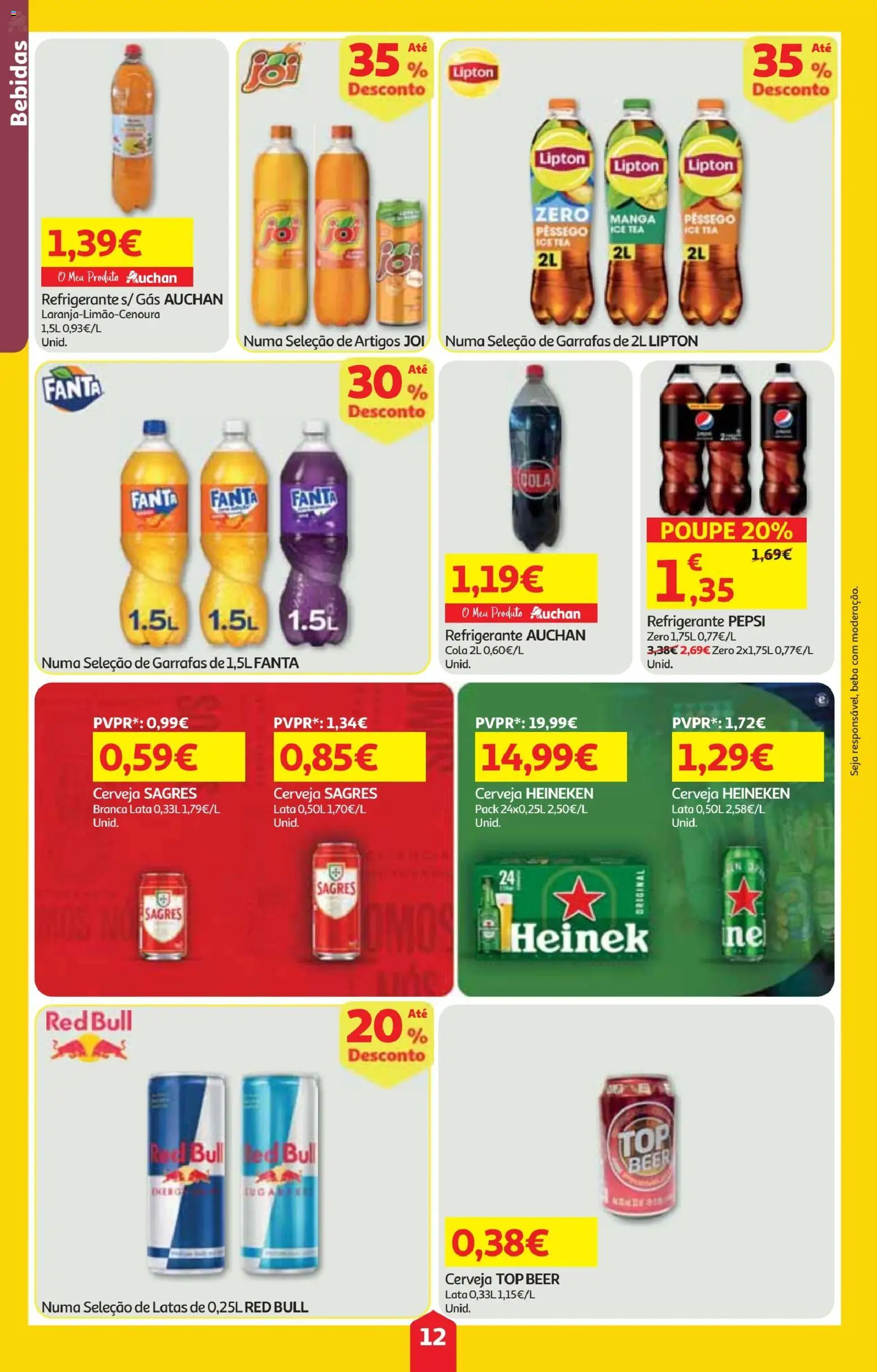 Minipreço folheto │ válido de 18.12.2025 | Página: 12 | Produtos: Refrigerante, Fanta, Top, Cerveja