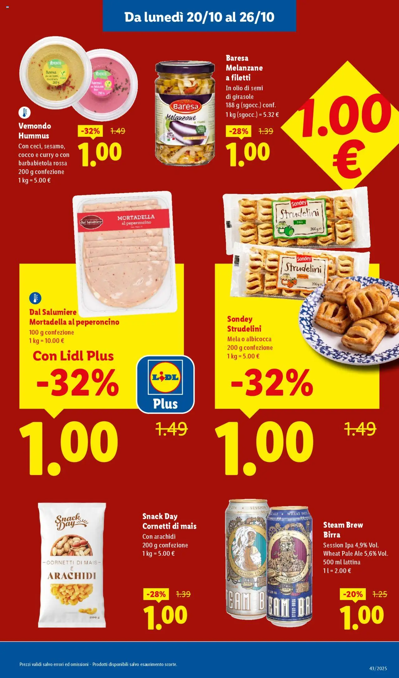 Volantino Lidl del 20.10.2025 | Pagina: 7 | Prodotti: Birra, Melanzane, Arachidi, Olio di semi di girasole