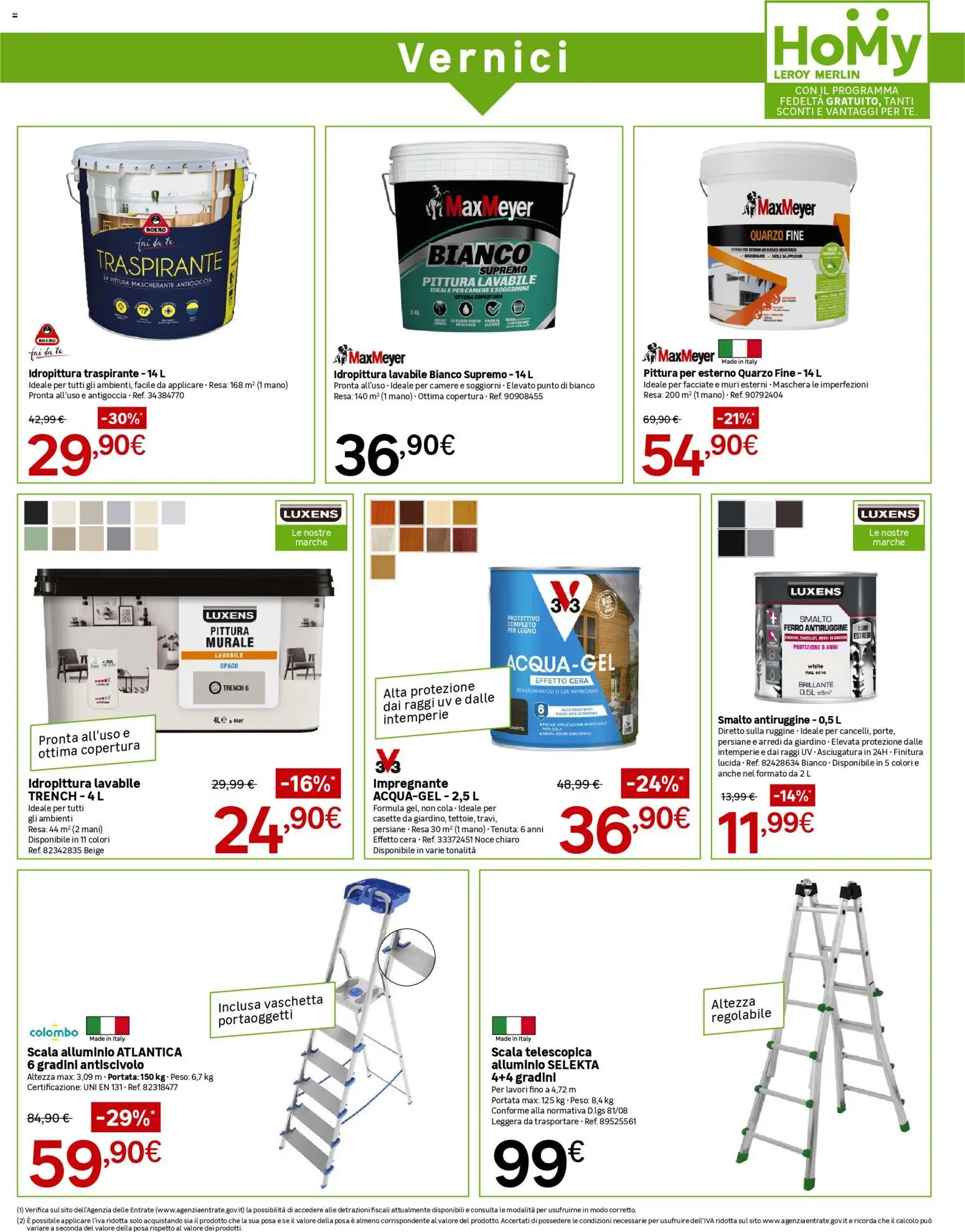 Volantino Leroy Merlin del 08.04.2026 | Pagina: 11 | Prodotti: Maschera, Pittura, Scala, Alluminio