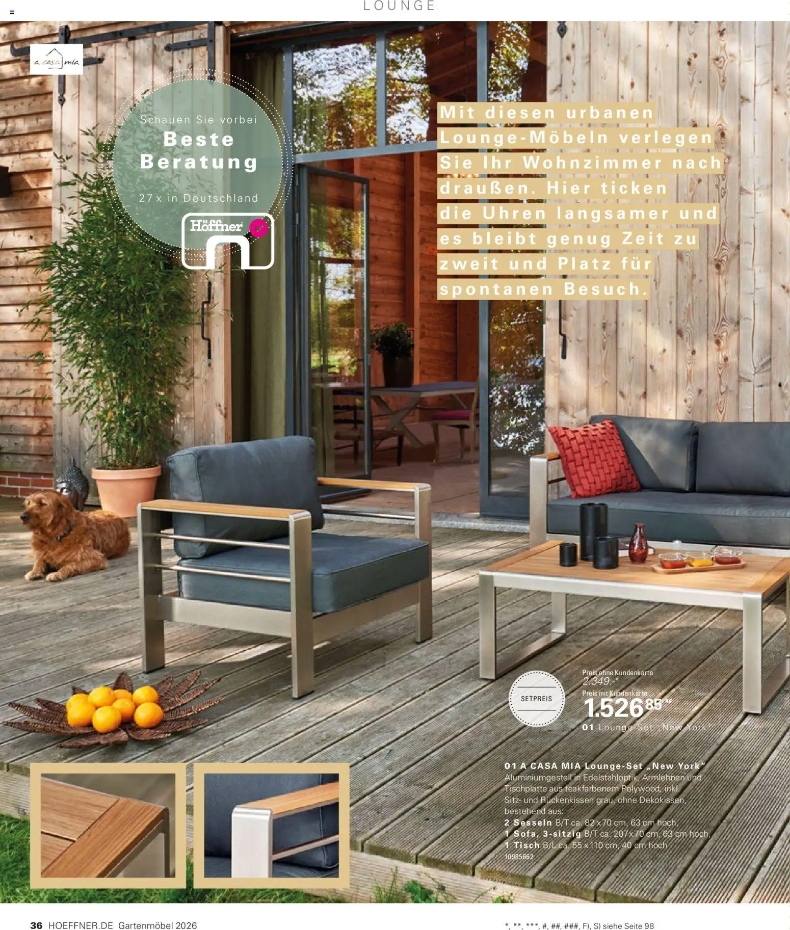 Höffner Prospekt Gartenmöbel – gültig ab 27.03.2026 | Seite: 36 | Produkte: Tisch