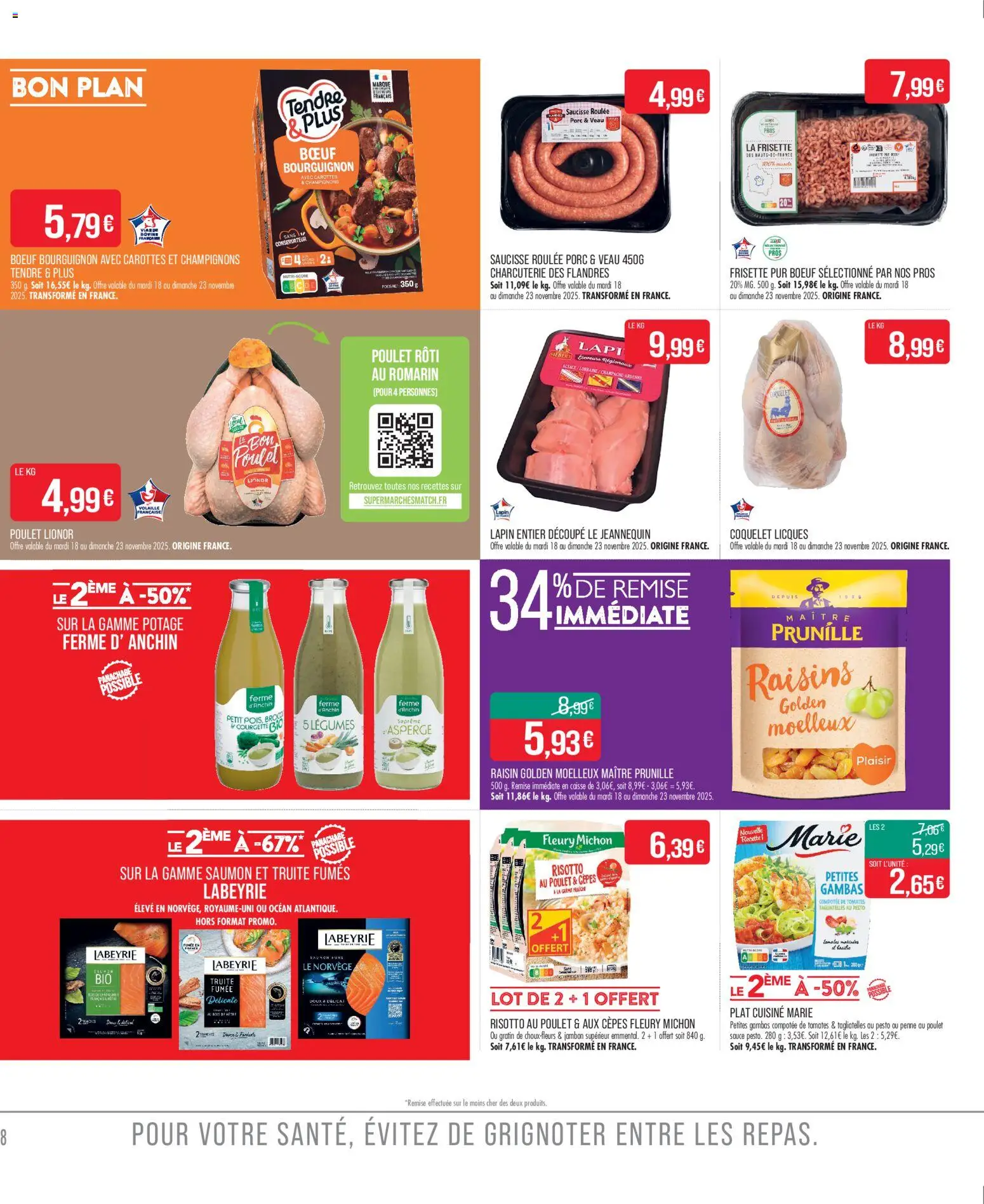 {H1} | Page: 8 | Produits: Raisin, Bœuf bourguignon, Poids, Coquelet