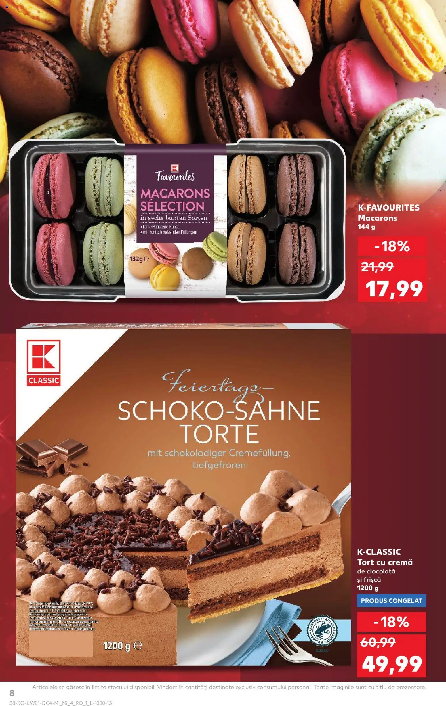 Noul catalog Kaufland – valabil de la 31.12.2025 | Pagină: 8 | Produse: Tort, Cremă, Ciocolată, Frișcă