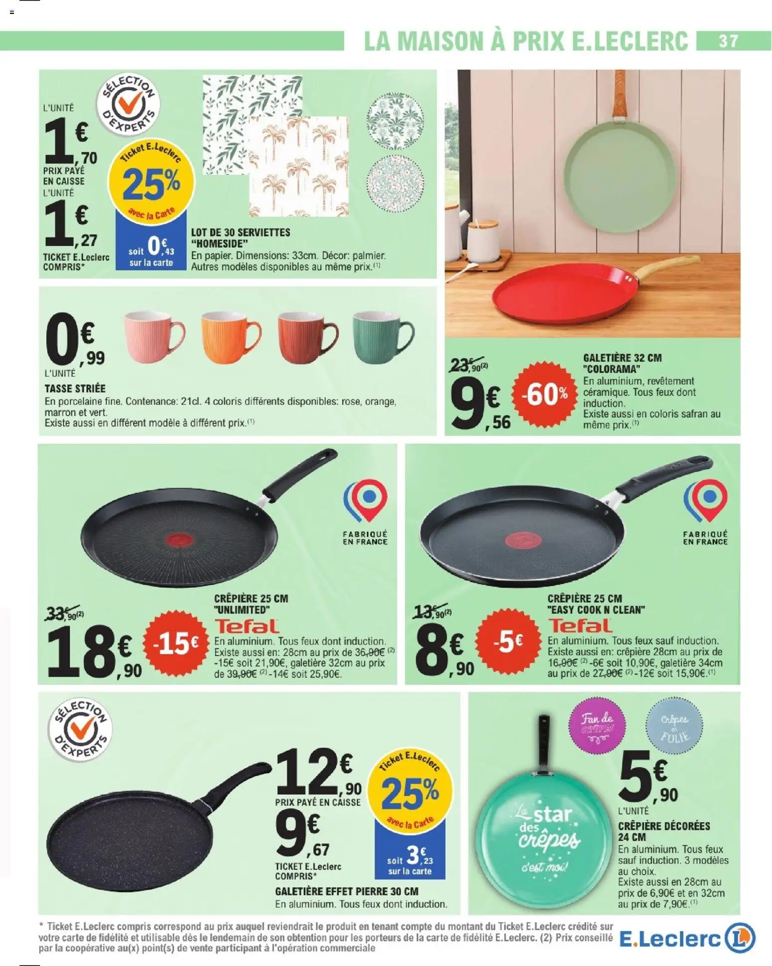 {H1} | Page: 37 | Produits: Crêpière, Porcelaine, Safran, Tefal