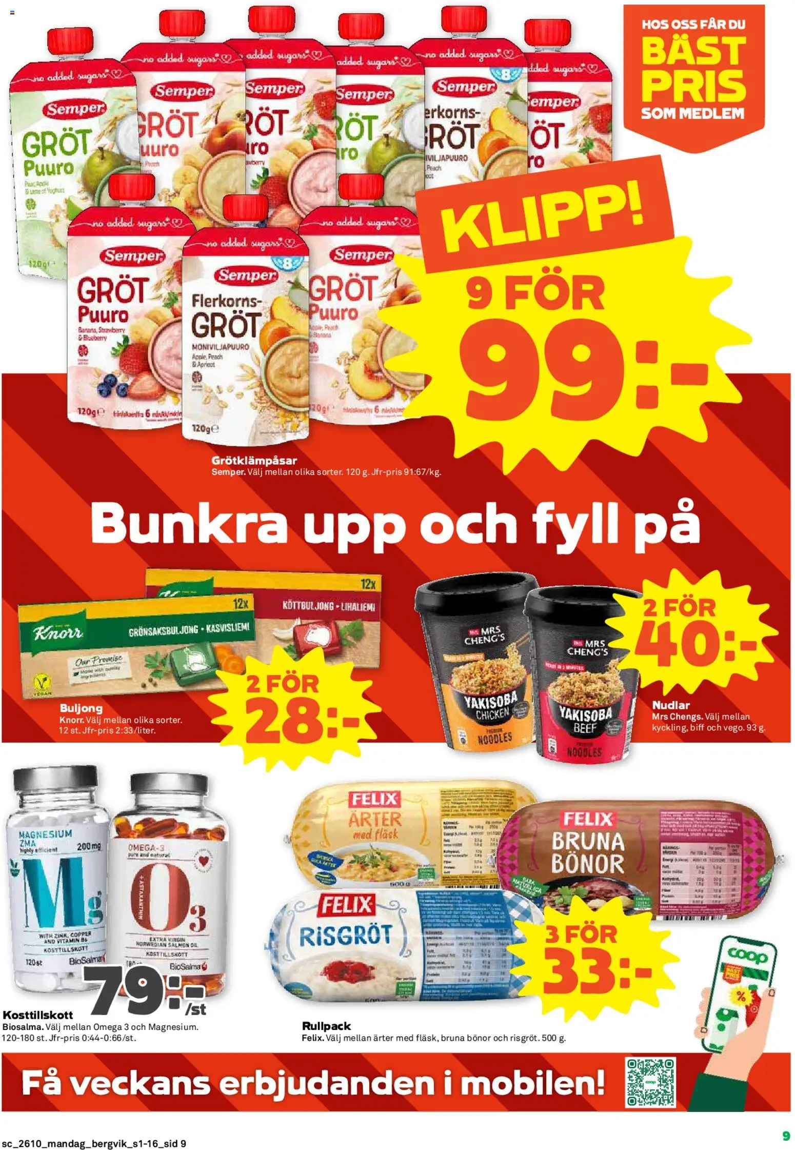 Stora Coop reklamblad aktuell från 02.03.2026 | Sida: 9 | Produkter: Fläsk, Bönor