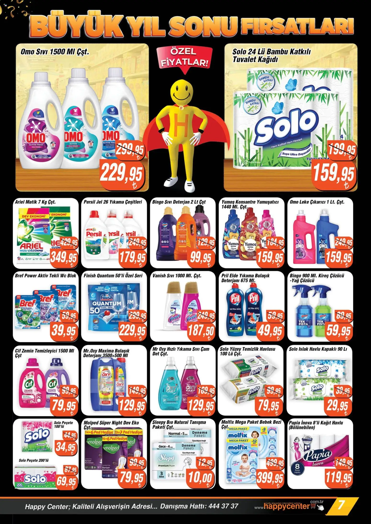 Happy Center - Katalog - 10.12.2025 tarihinden itibaren geçerlidir | Sayfa: 7 | Ürünler: Şampuan, Yumuşatıcı, Yağ, Tuvalet kağıdı