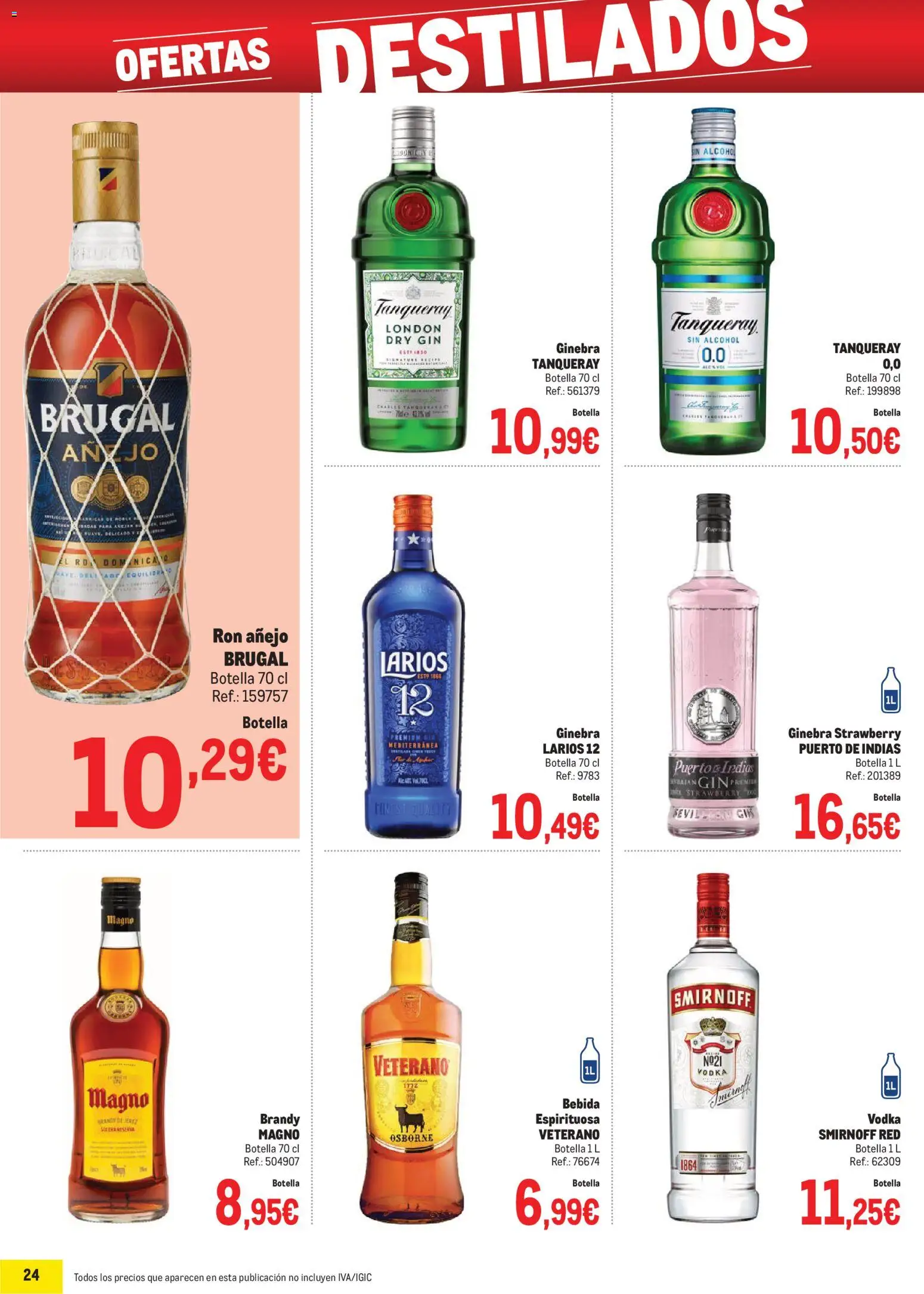 Makro - Precios Levante │ válido desde el 06.01.2026 | Página: 24 | Productos: Ron, Ginebra, Vodka, Μαύρο πιπέρι