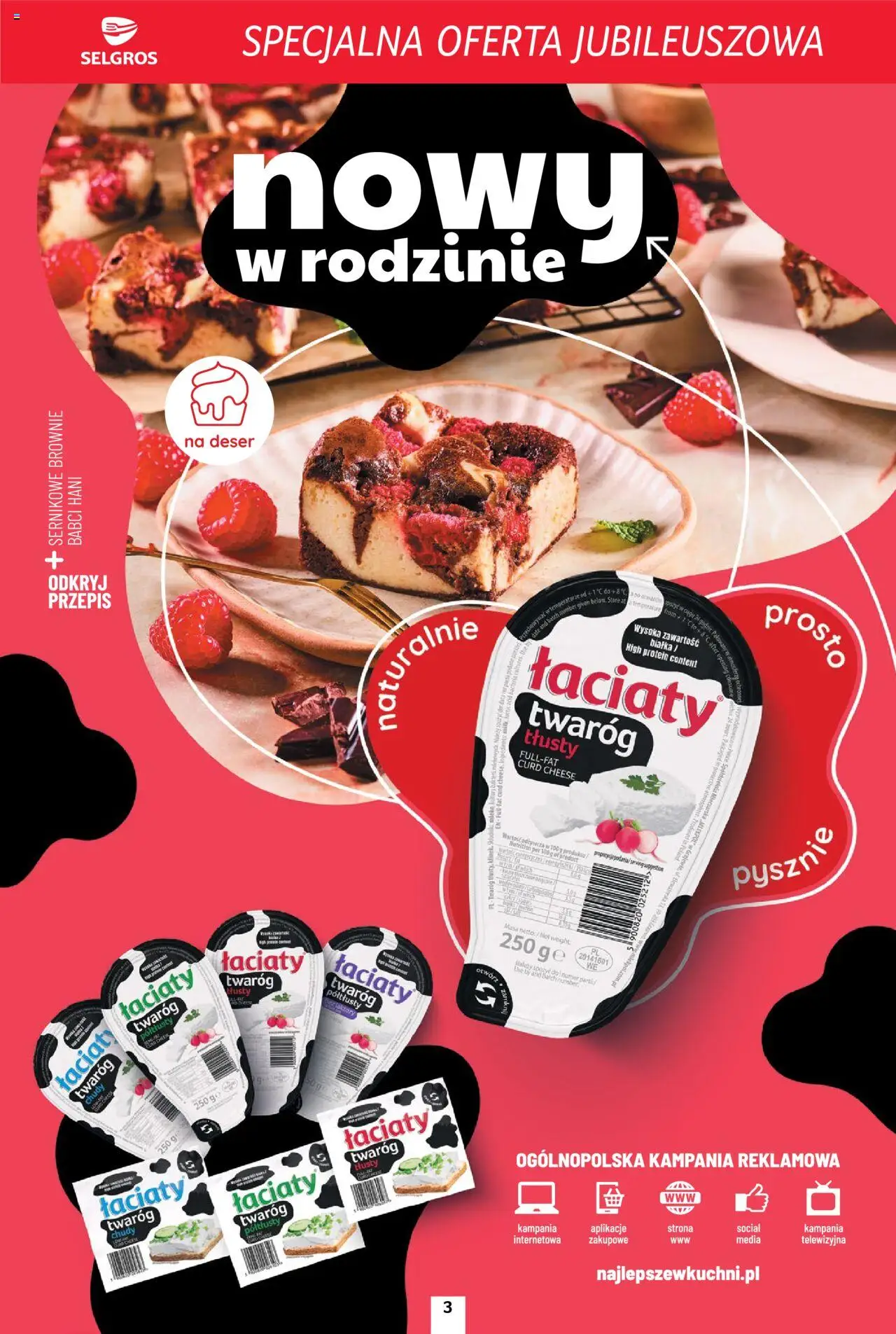 Selgros cash&carry Gazetka - Specjalna oferta jubileuszowa od 23.10.2025 | Strona: 3 | Produkty: Twaróg chudy, Twaróg tłusty, Twaróg półtłusty, Twaróg