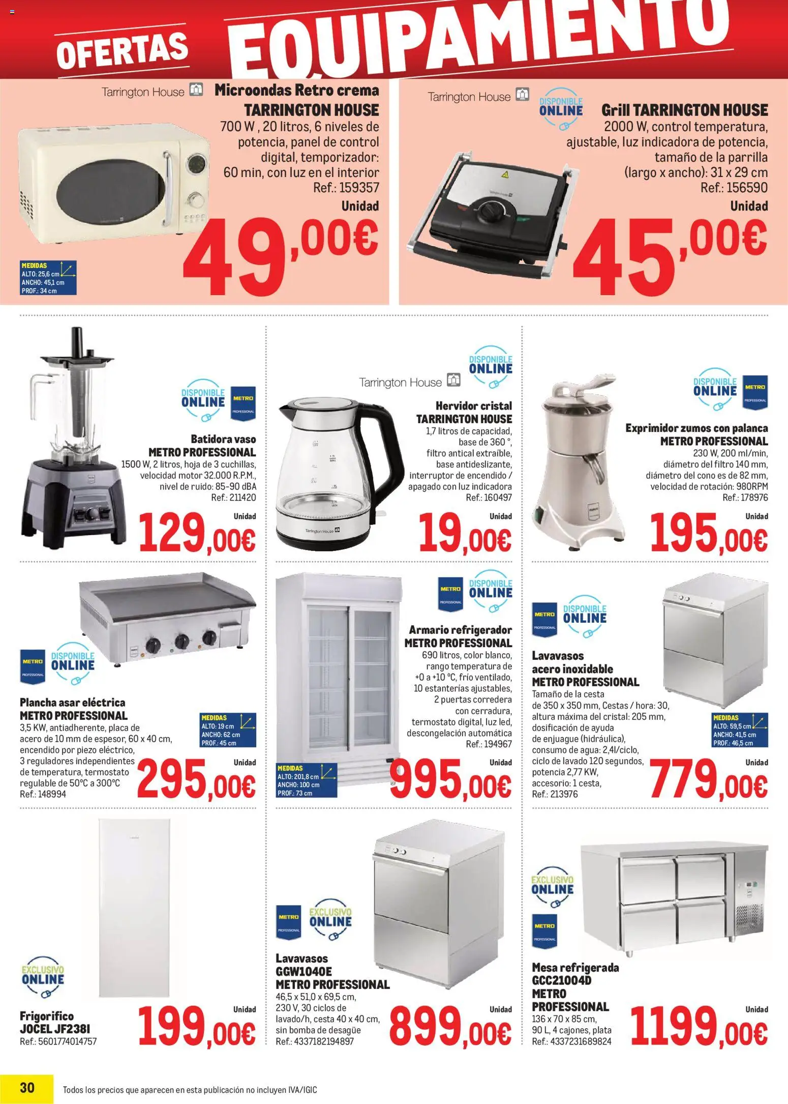 Makro - Precios Norte │ válido desde el 06.01.2026 | Página: 30 | Productos: Refrigerador, Parrilla, Plancha, Armario