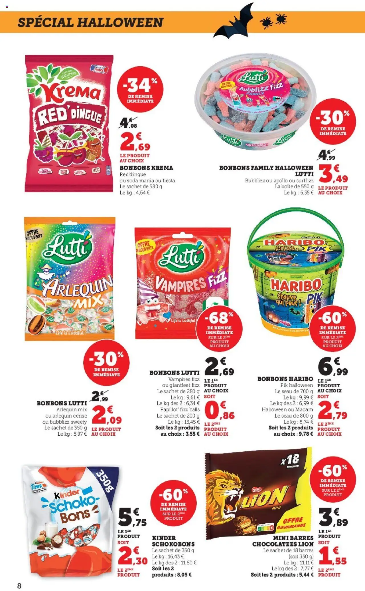 {H1} | Page: 8 | Produits: Bonbons Haribo, Bonbons