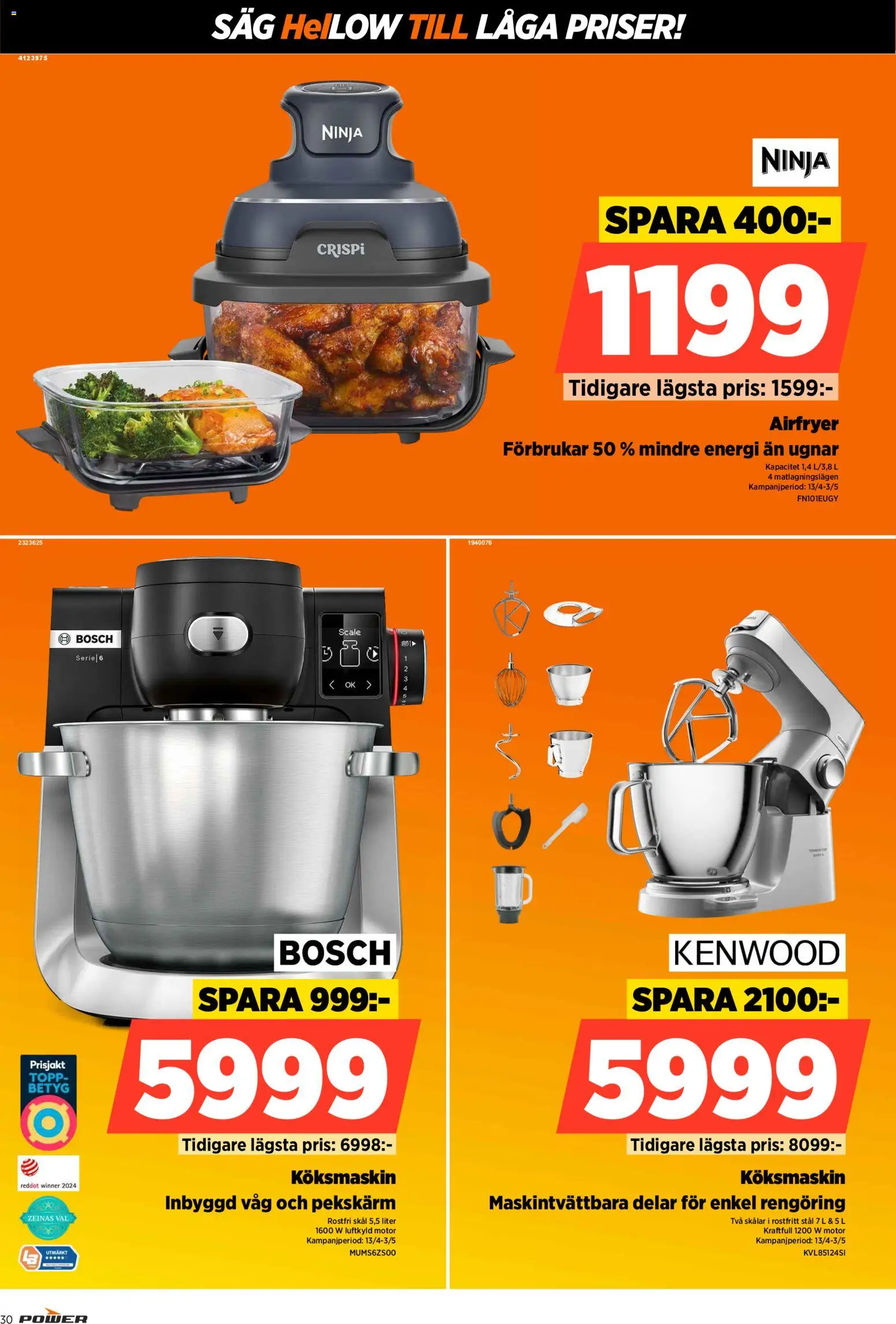 Power reklamblad aktuell från 13.04.2026 | Sida: 30 | Produkter: Såg, Topp, Airfryer