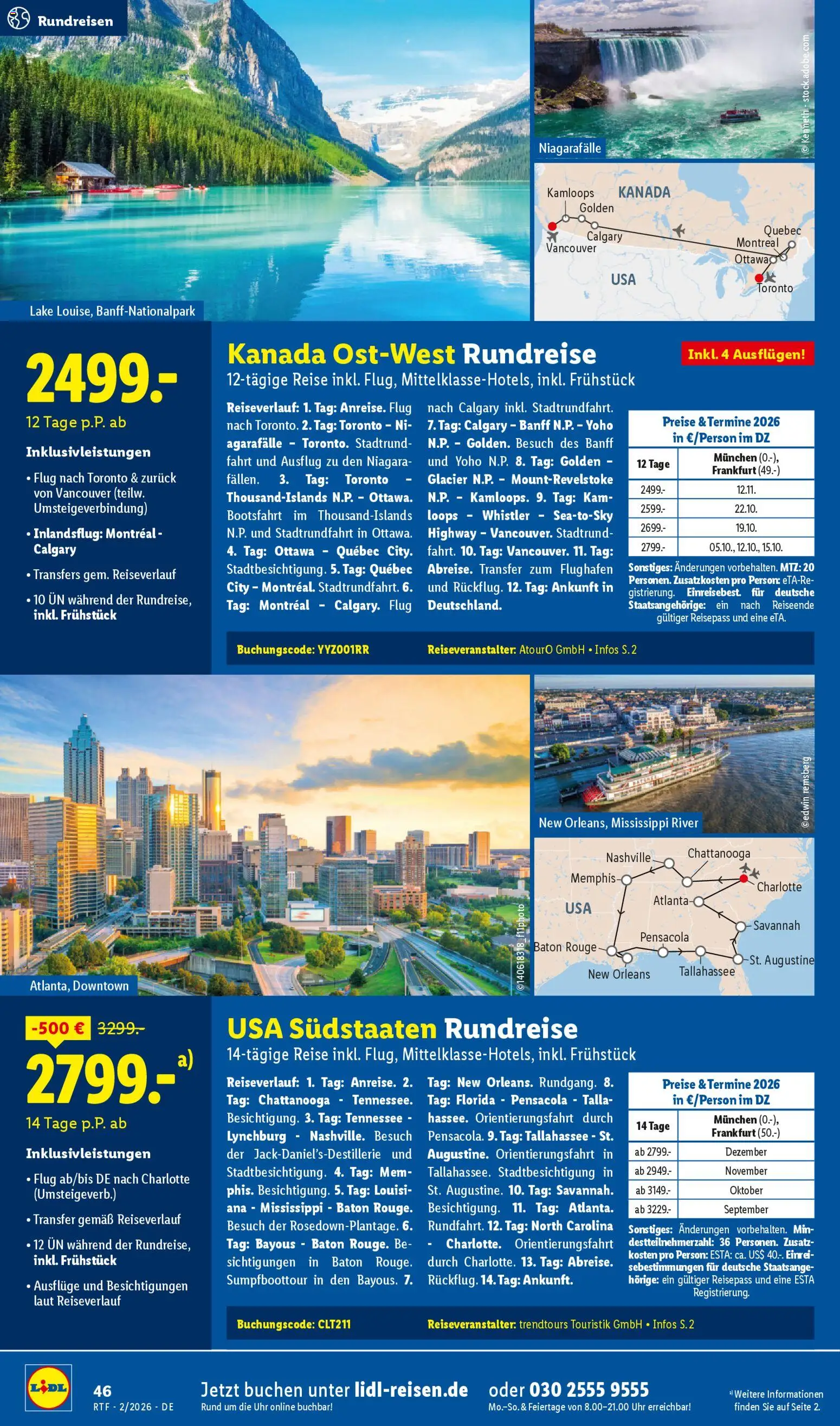Lidl Reisen Prospekt 	 – gültig ab 14.02.2026 | Seite: 46 | Produkte: Rouge, Uhr