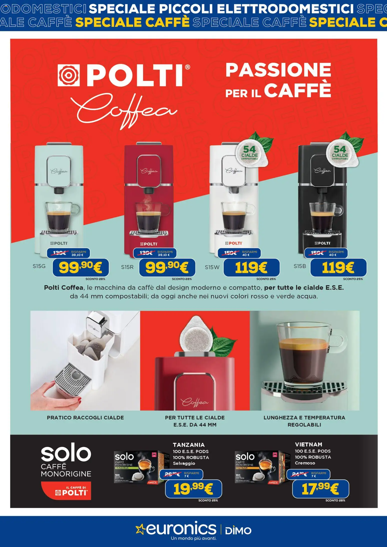 Volantino Euronics del 09.03.2026 | Pagina: 10 | Prodotti: Macchina da caffe, Caffè