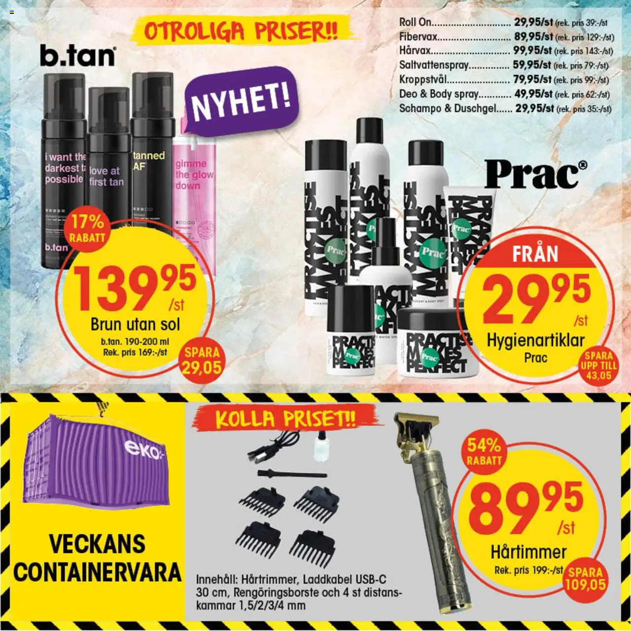 EKO reklamblad aktuell från 22.09.2025 | Sida: 7 | Produkter: Hårvax, Schampo, Brun utan sol